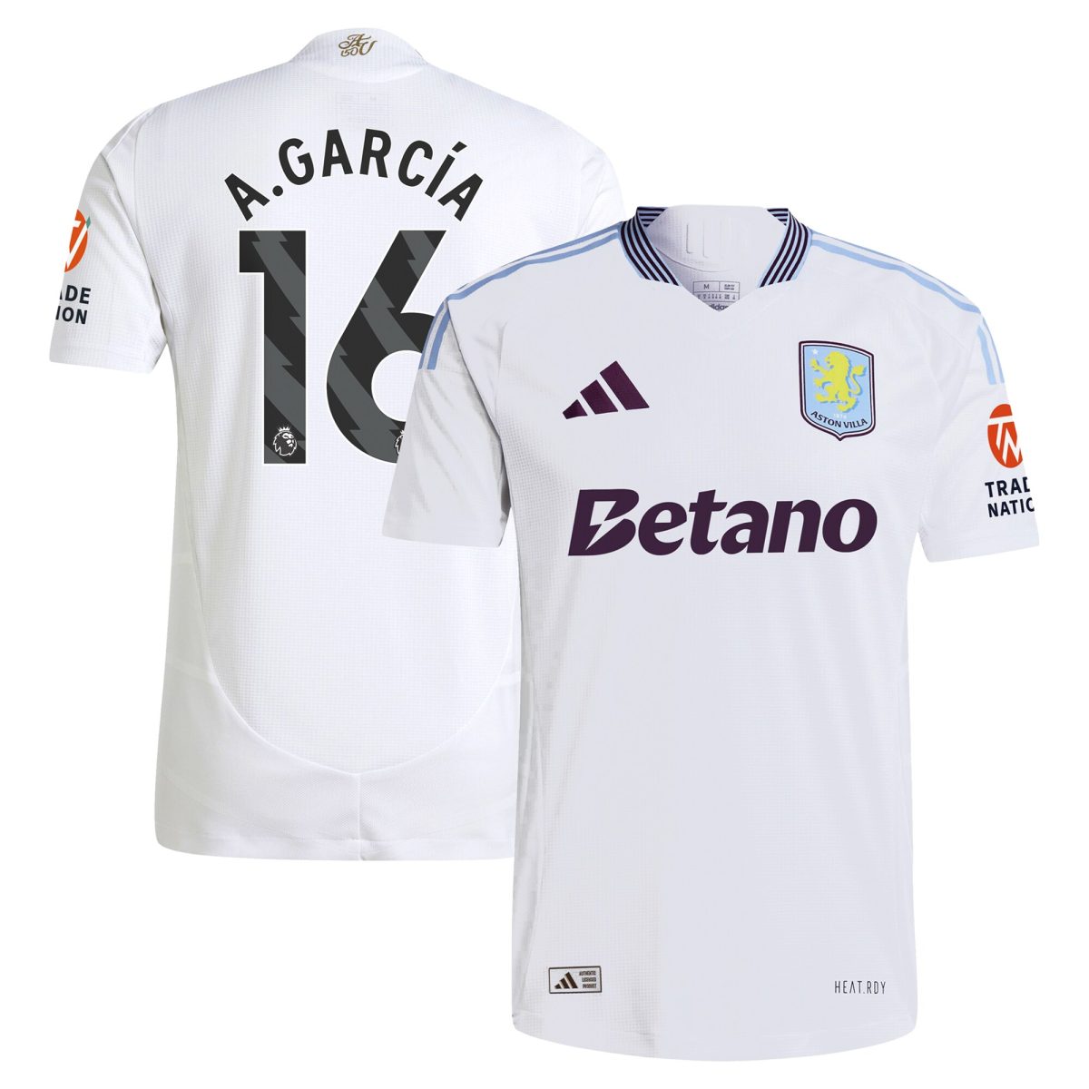 aston villa adidas away authentic shirt 2024-25 with a.garcía 16 printing Collection - Official Aston Villa Shirts & Jerseys