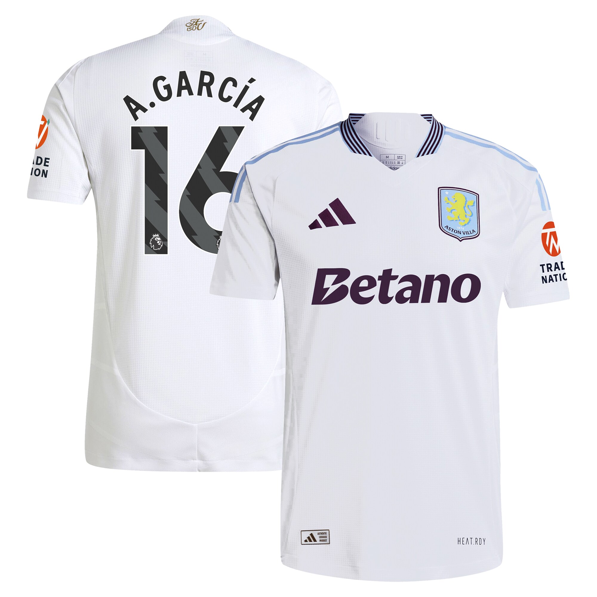aston villa adidas away authentic shirt 2024-25 with a.garcía 16 printing Collection - Official Aston Villa Shirts & Jerseys
