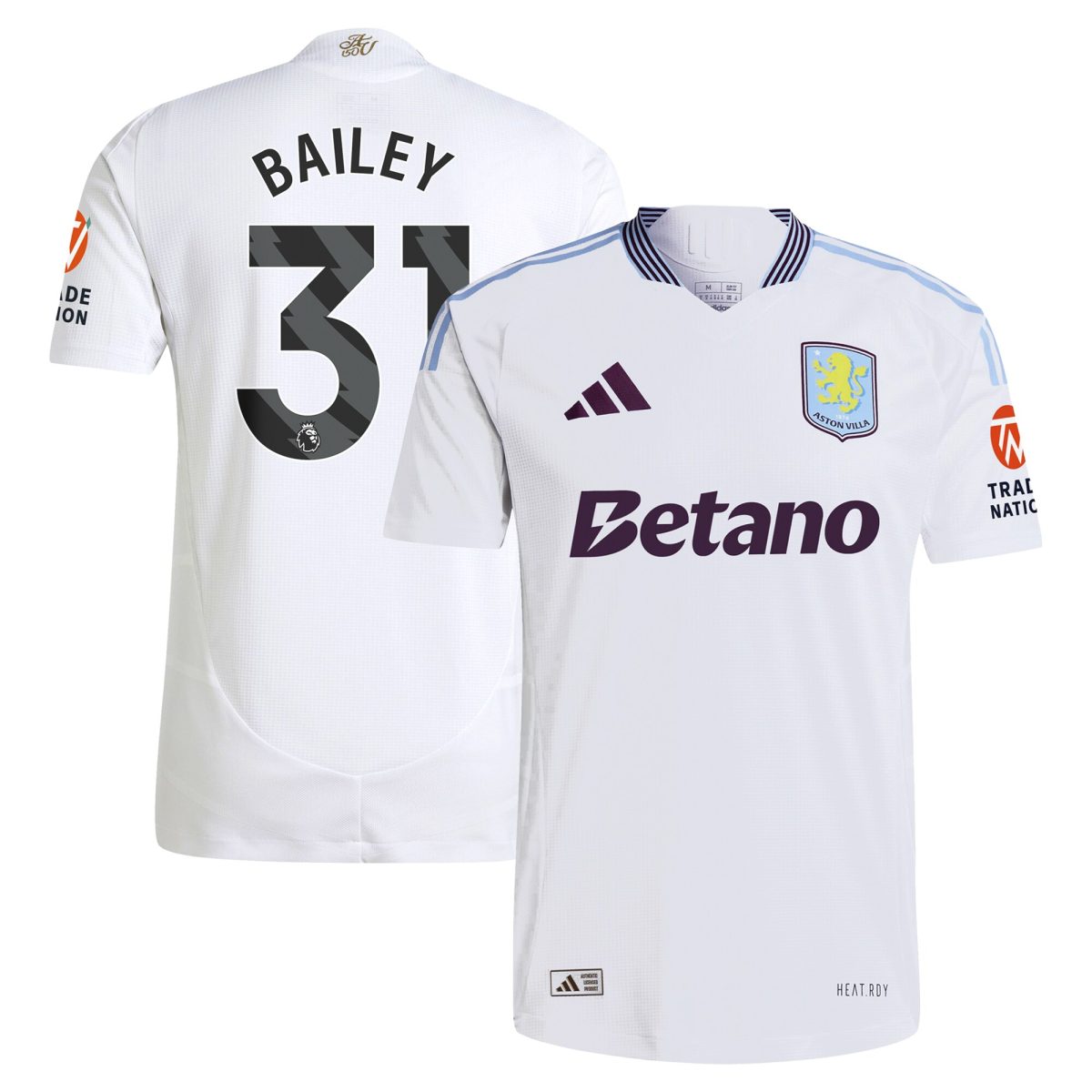 aston villa adidas away authentic shirt 2024-25 with bailey 31 printing Collection - Official Aston Villa Shirts & Jerseys