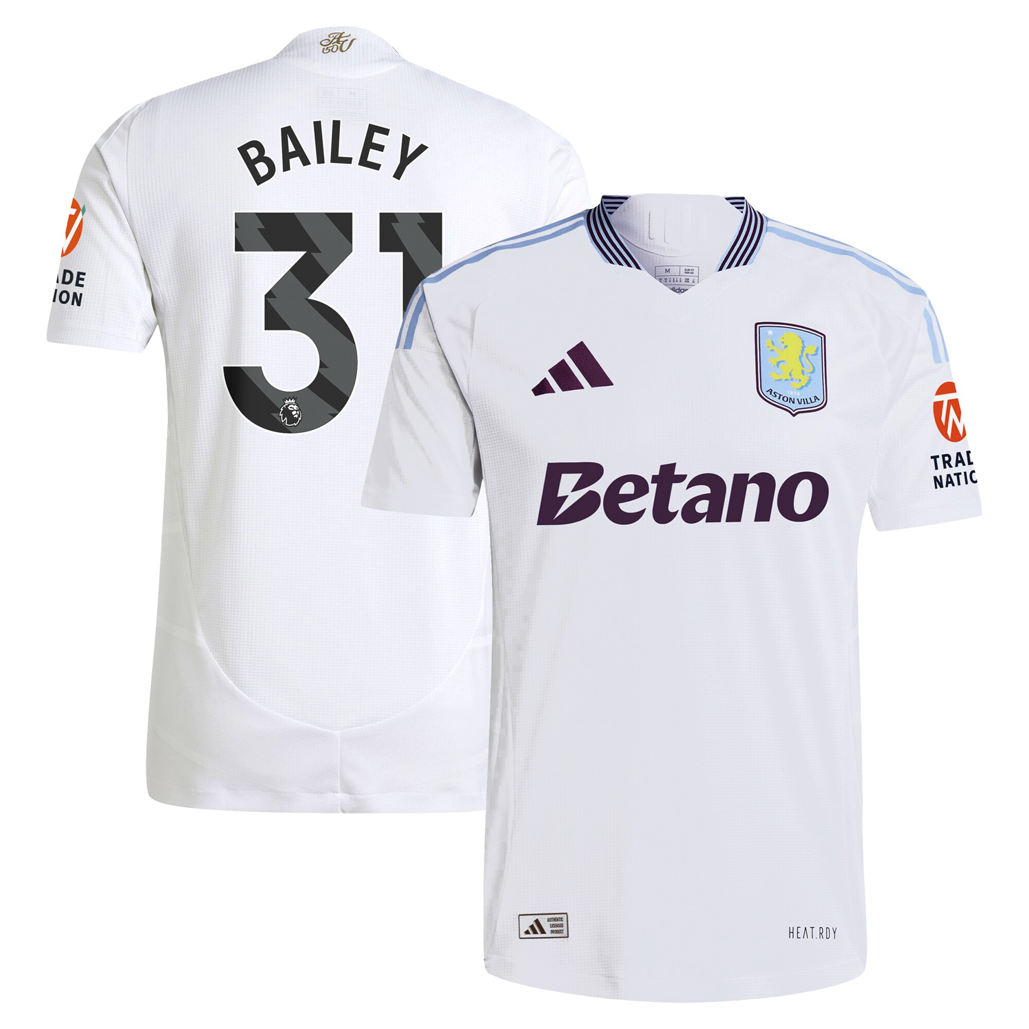 aston villa adidas away authentic shirt 2024-25 with bailey 31 printing Collection - Official Aston Villa Shirts & Jerseys