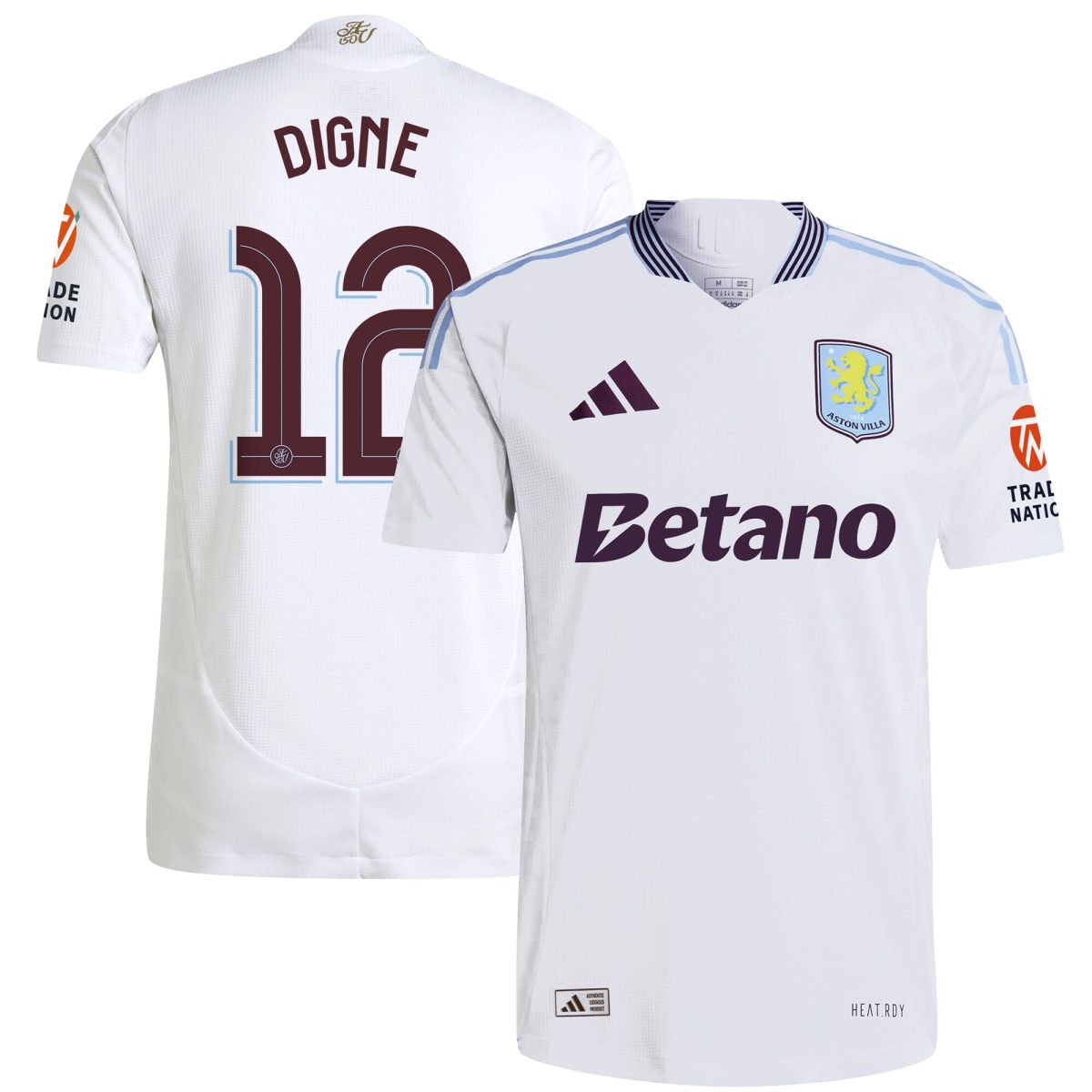 aston villa adidas away authentic shirt 2024-25 with digne 12 cup printing Collection - Official Aston Villa Shirts & Jerseys