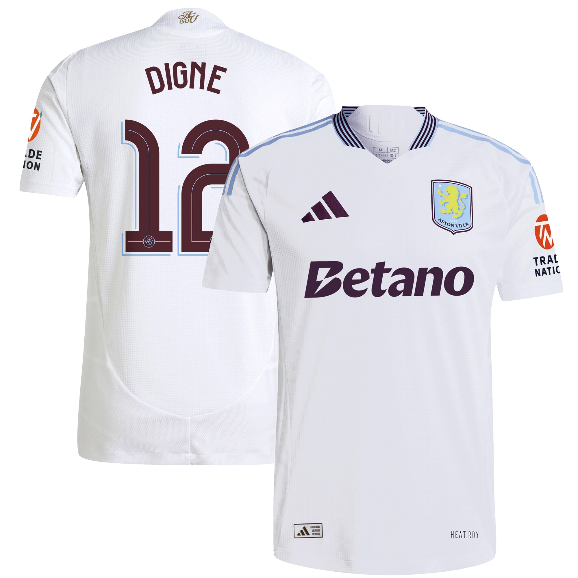 aston villa adidas away authentic shirt 2024-25 with digne 12 cup printing Collection - Official Aston Villa Shirts & Jerseys