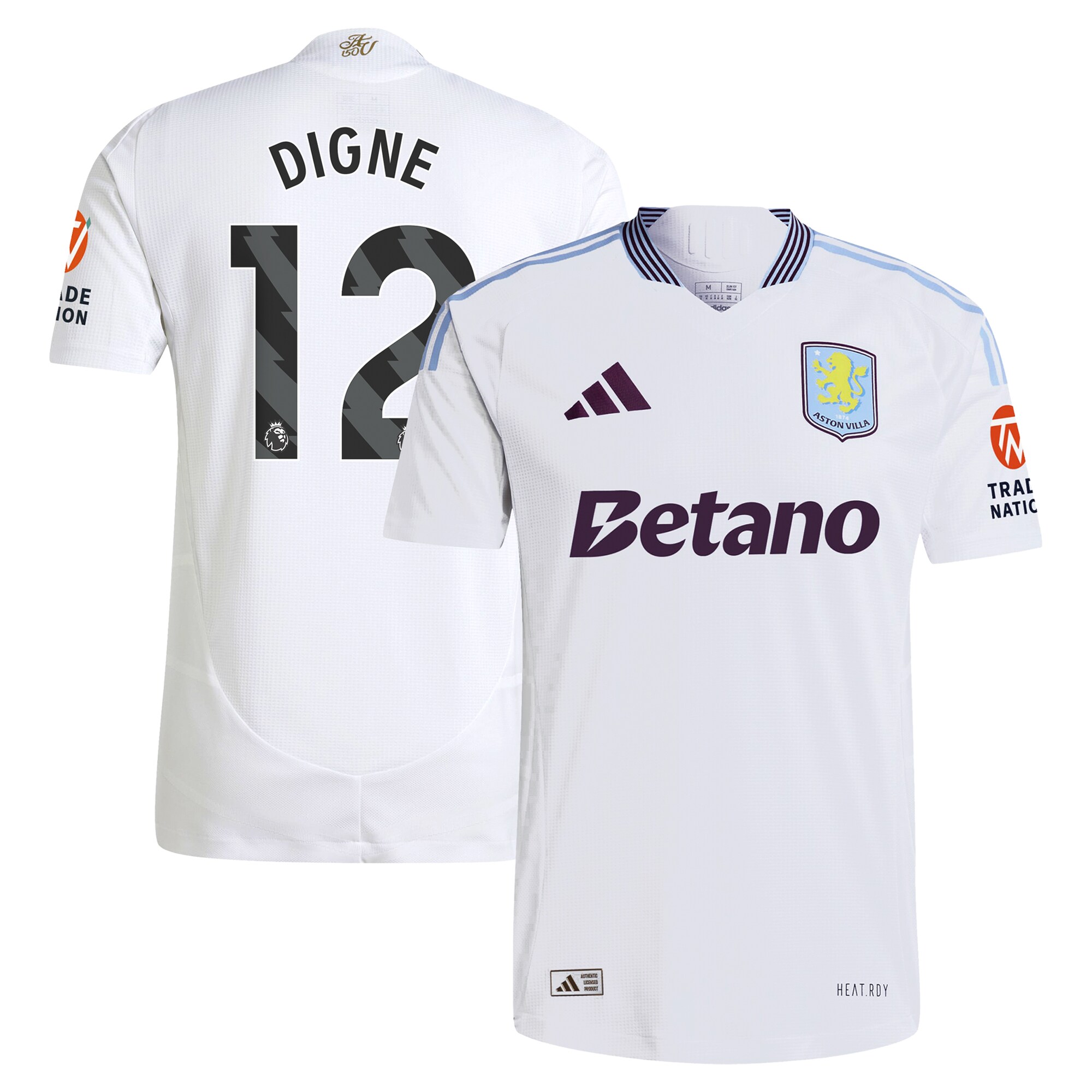 aston villa adidas away authentic shirt 2024-25 with digne 12 printing Collection - Official Aston Villa Shirts & Jerseys