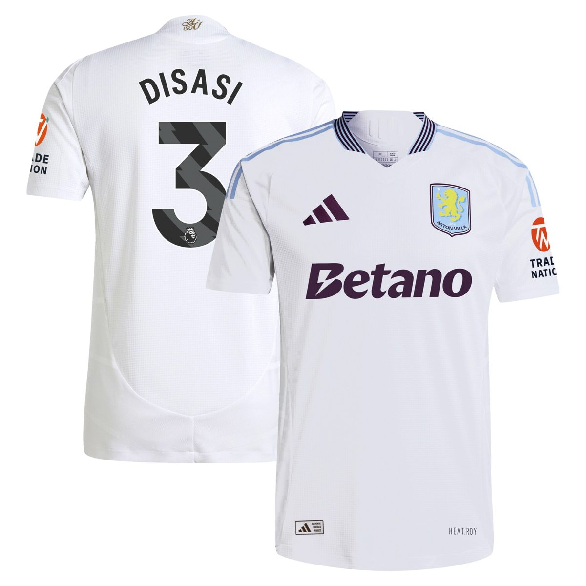aston villa adidas away authentic shirt 2024-25 with disasi 3 printing Collection - Official Aston Villa Shirts & Jerseys