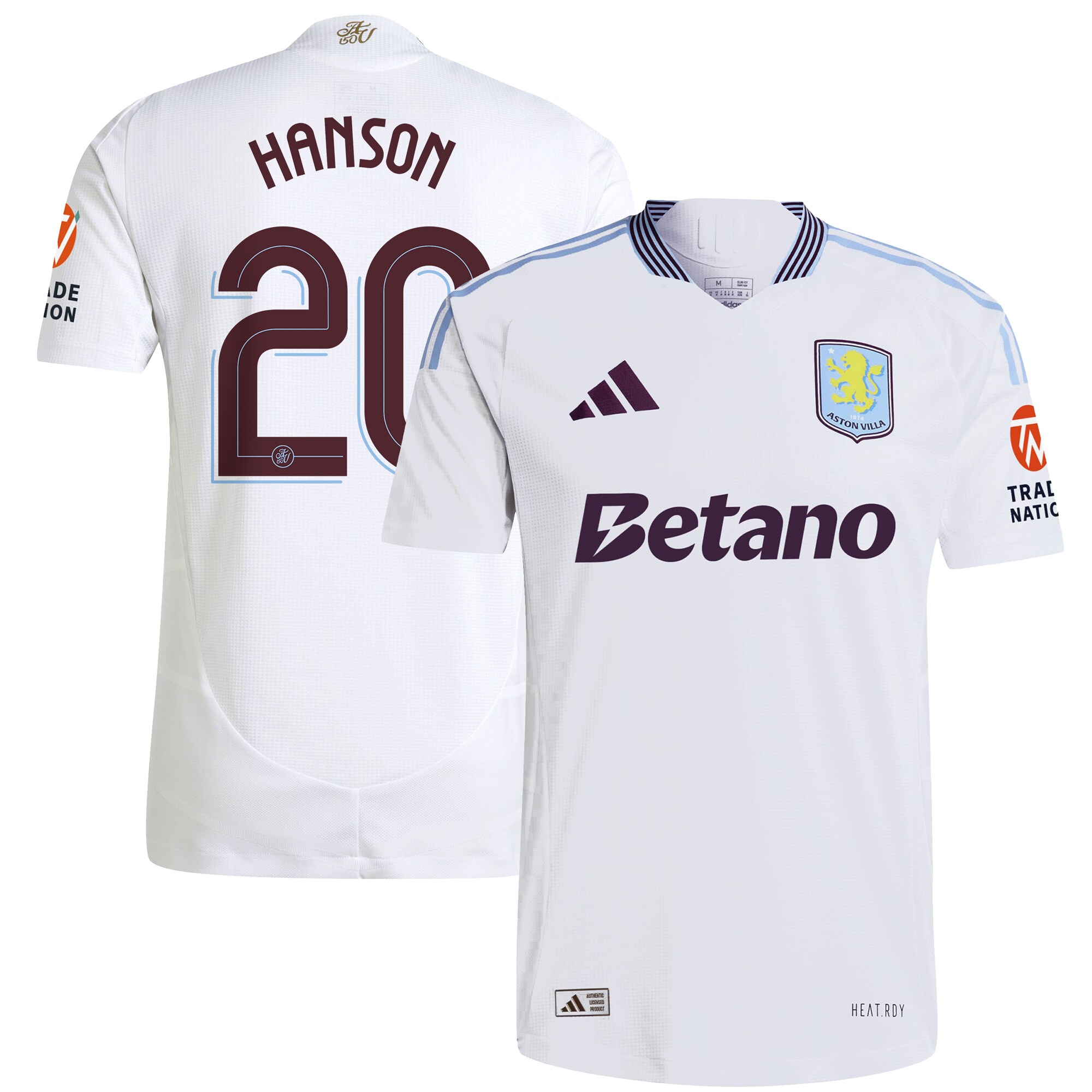 aston villa adidas away authentic shirt 2024-25 with hanson 20 cup printing Collection - Official Aston Villa Shirts & Jerseys