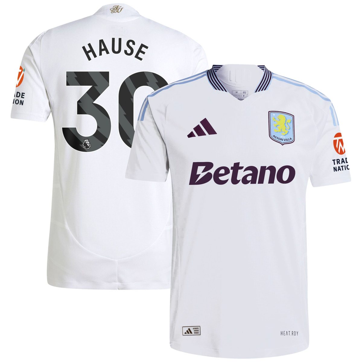 aston villa adidas away authentic shirt 2024-25 with hause 30 printing Collection - Official Aston Villa Shirts & Jerseys