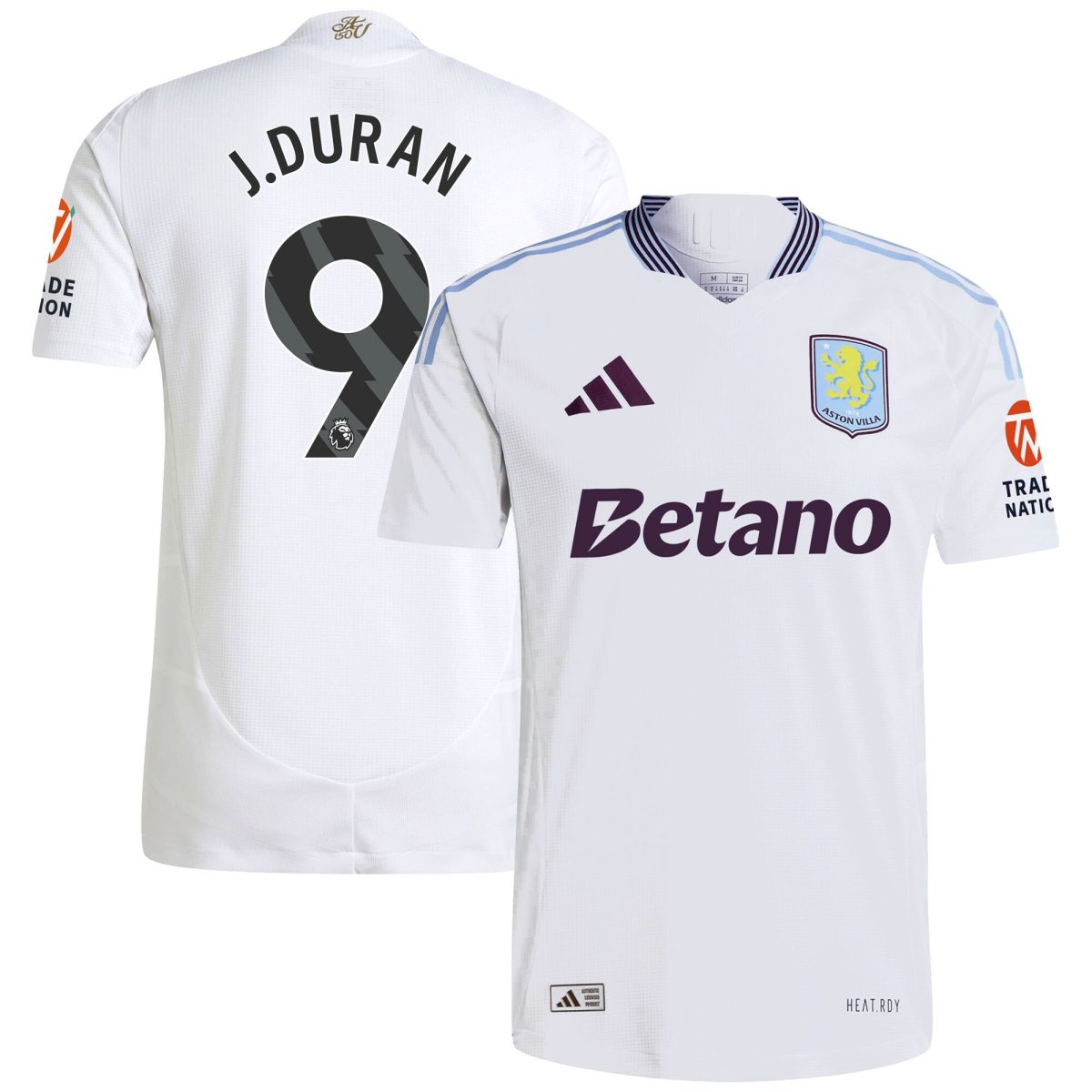 aston villa adidas away authentic shirt 2024-25 with j.duran 9 printing Collection - Official Aston Villa Shirts & Jerseys