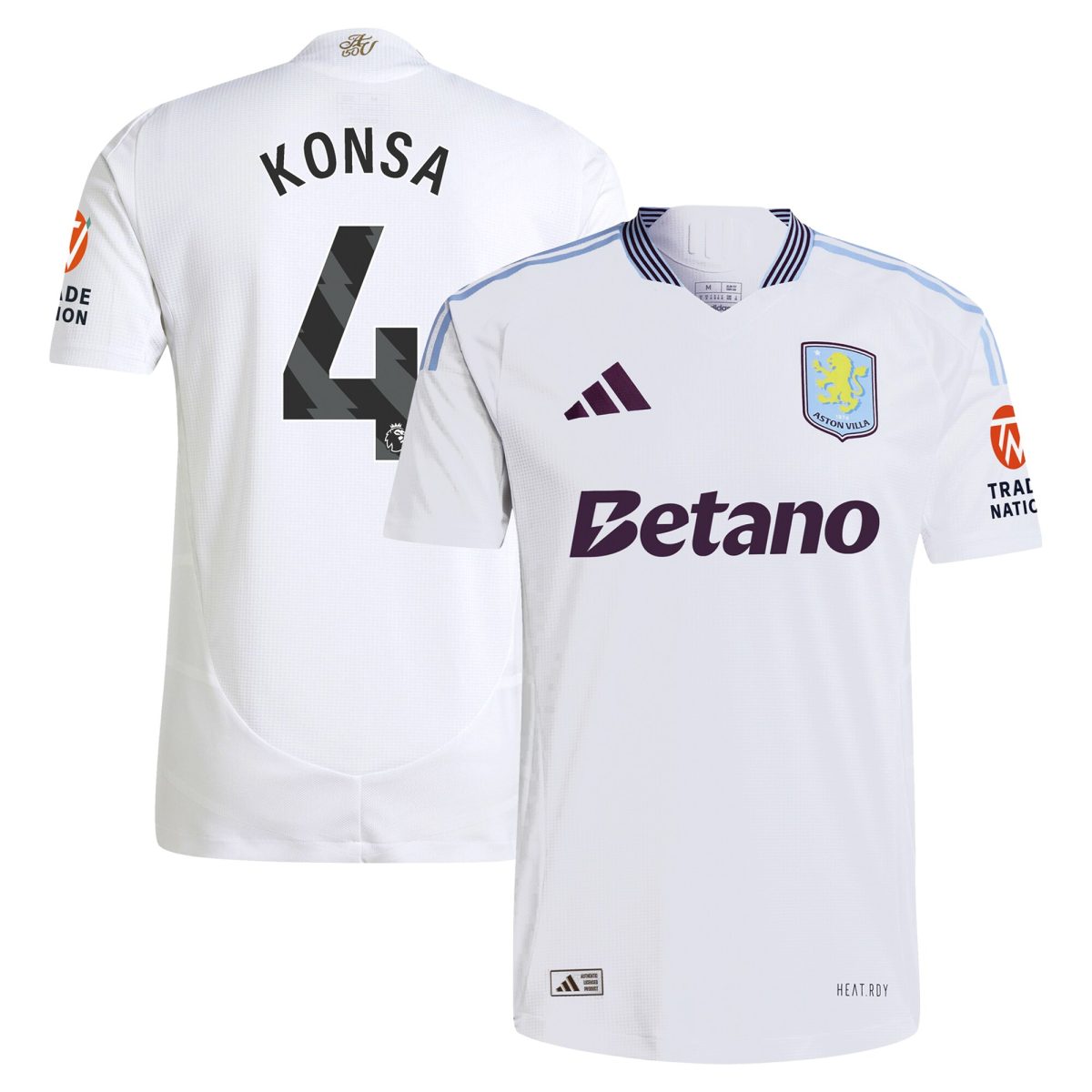 aston villa adidas away authentic shirt 2024-25 with konsa 4 printing Collection - Official Aston Villa Shirts & Jerseys