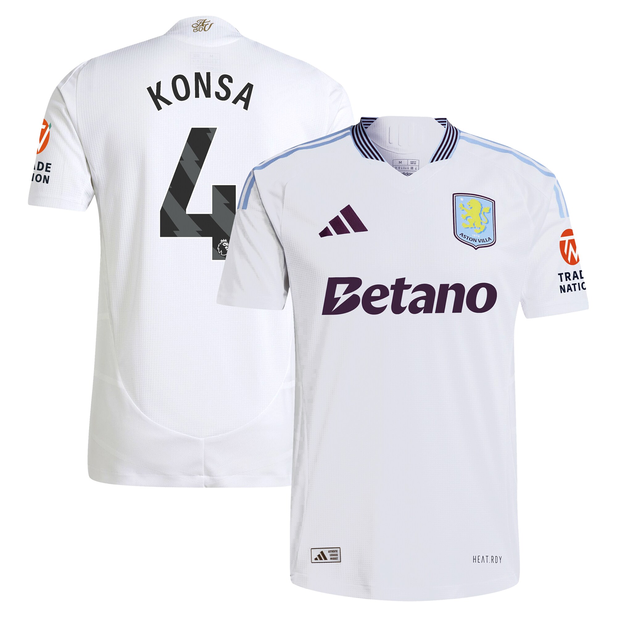 aston villa adidas away authentic shirt 2024-25 with konsa 4 printing Collection - Official Aston Villa Shirts & Jerseys