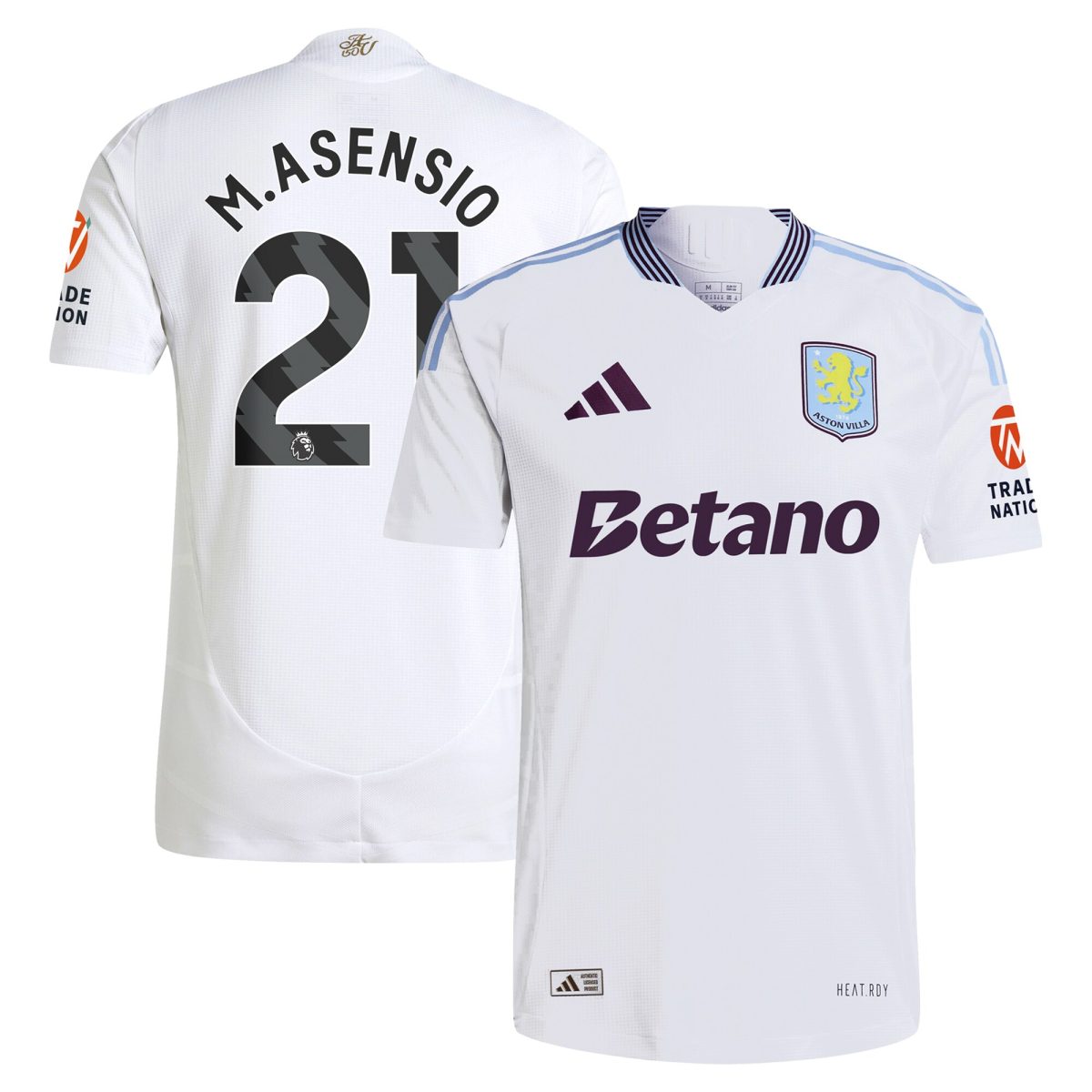 aston villa adidas away authentic shirt 2024-25 with m.asensio 21 printing Collection - Official Aston Villa Shirts & Jerseys