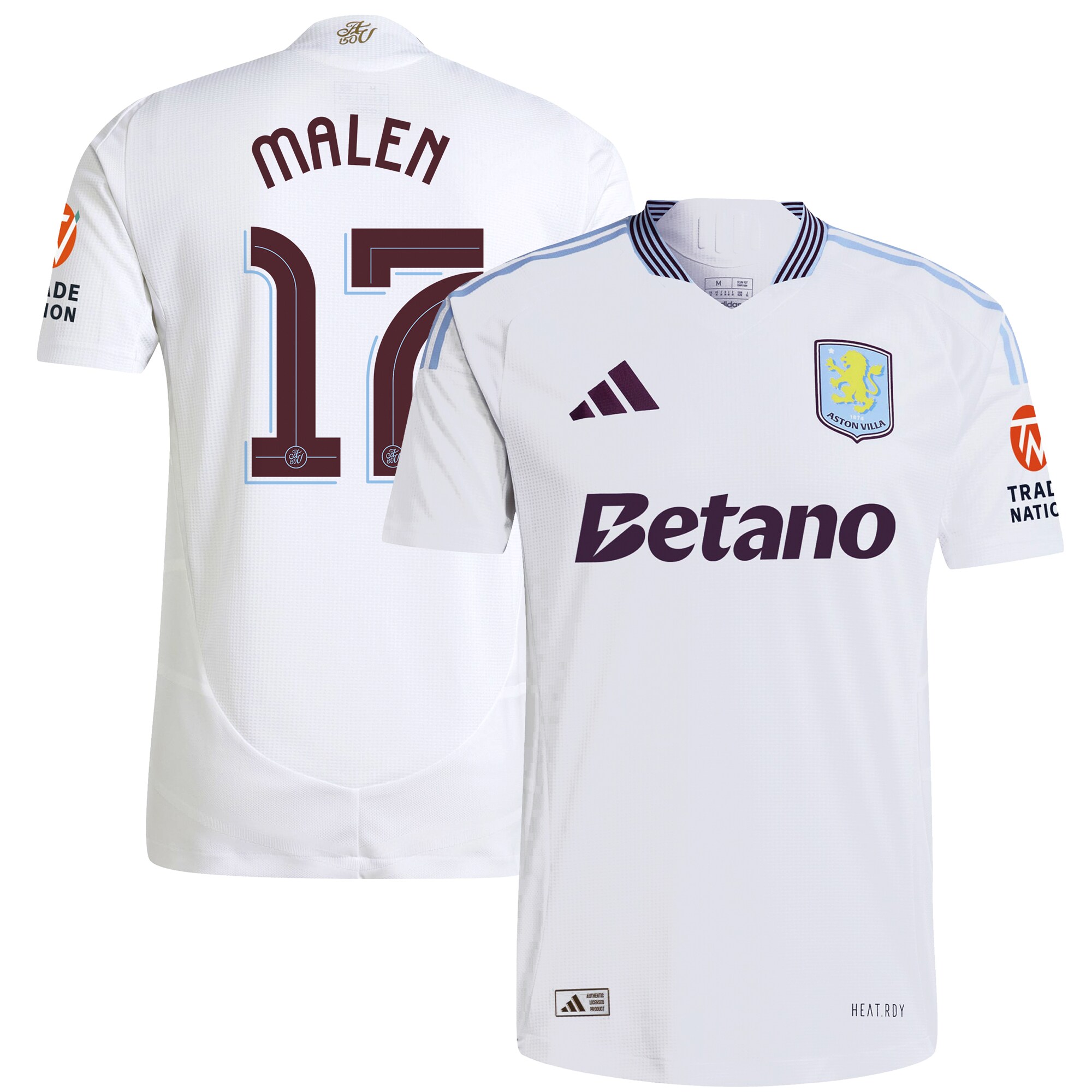 aston villa adidas away authentic shirt 2024-25 with malen 17 cup printing Collection - Official Aston Villa Shirts & Jerseys