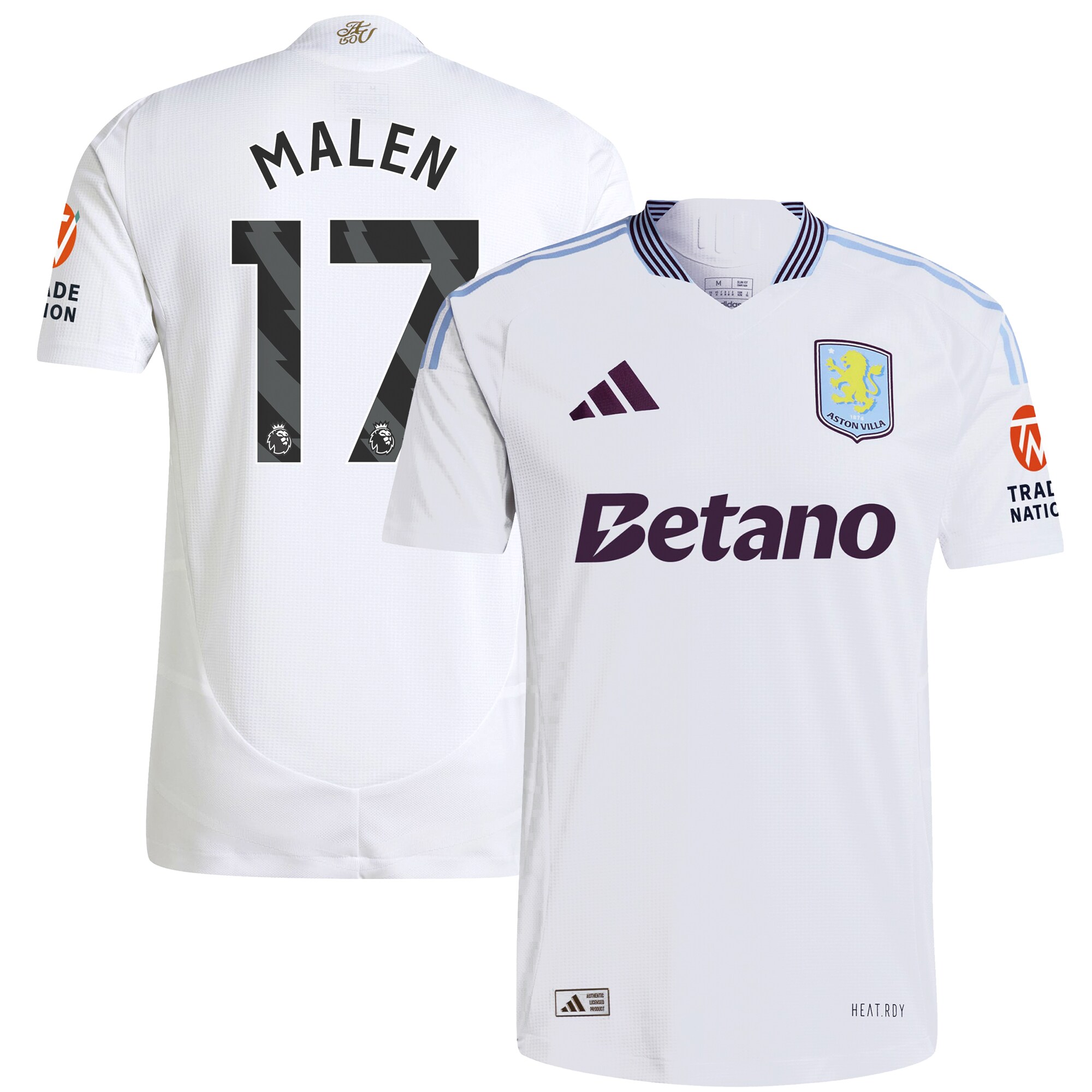 aston villa adidas away authentic shirt 2024-25 with malen 17 printing Collection - Official Aston Villa Shirts & Jerseys