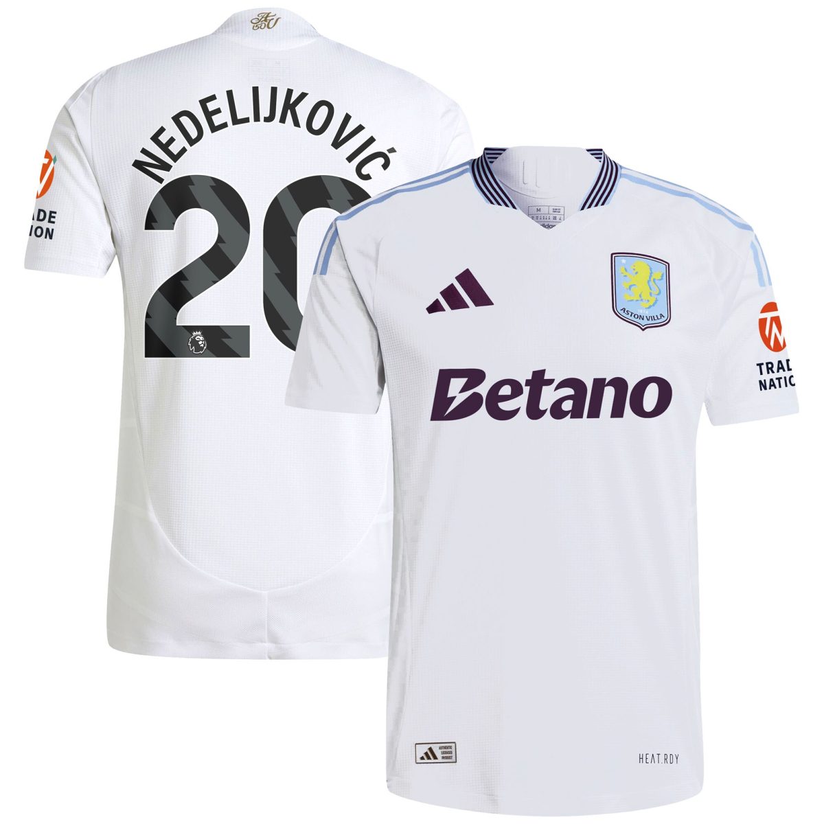 aston villa adidas away authentic shirt 2024-25 with nedeljković 20 printing Collection - Official Aston Villa Shirts & Jerseys