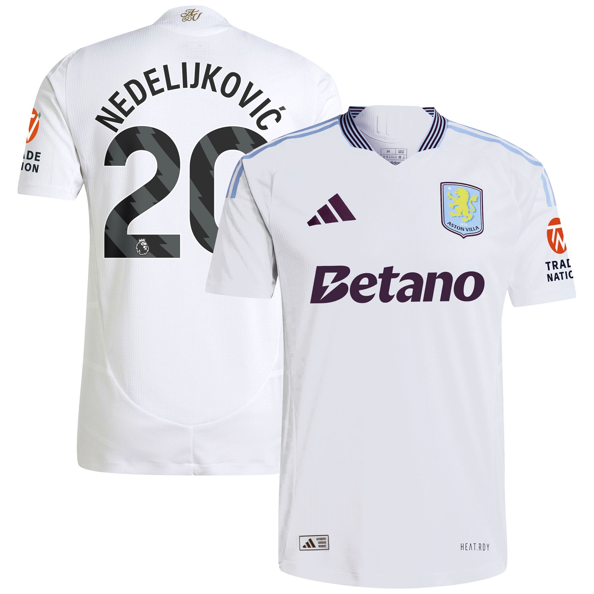 aston villa adidas away authentic shirt 2024-25 with nedeljković 20 printing Collection - Official Aston Villa Shirts & Jerseys