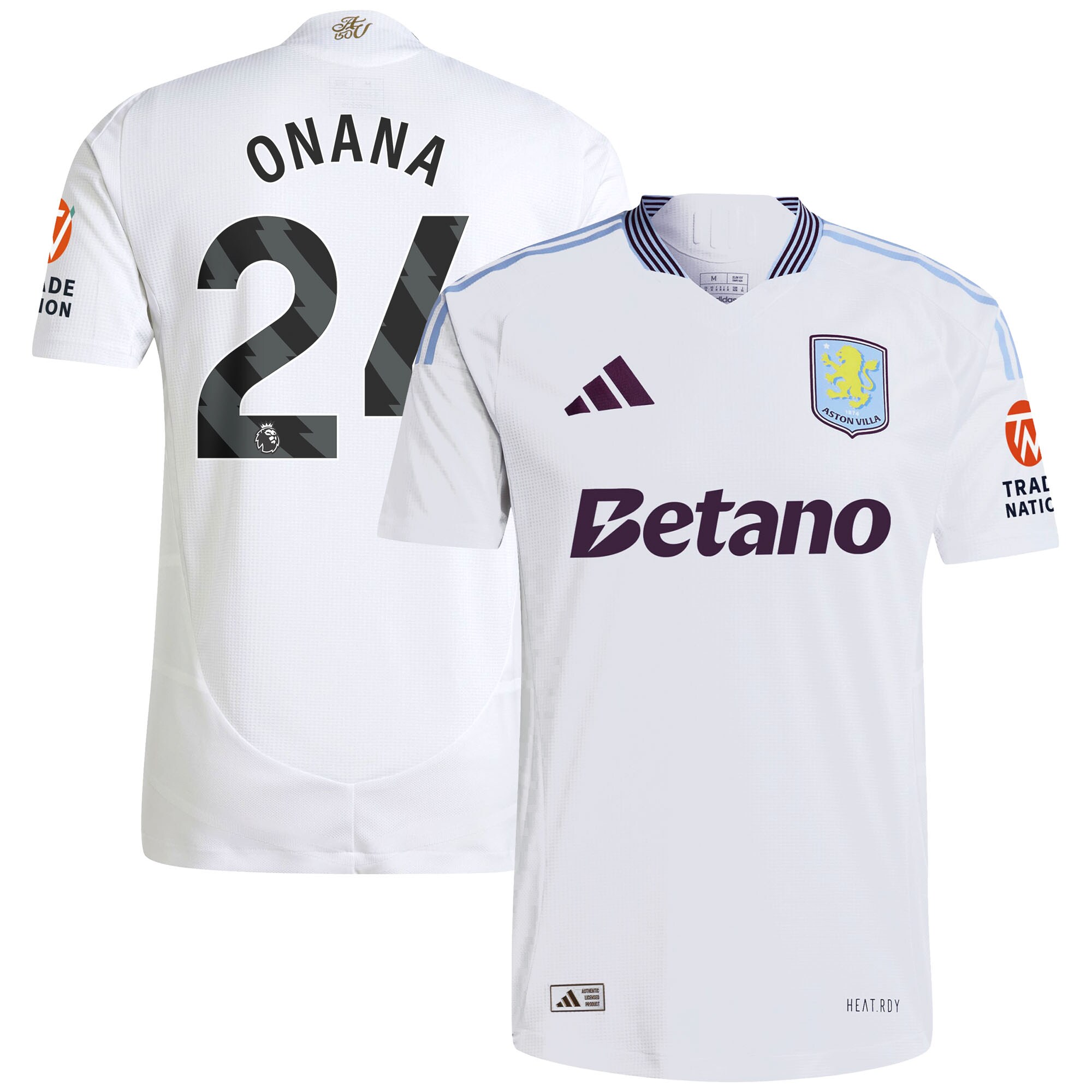 aston villa adidas away authentic shirt 2024-25 with onana 24 printing Collection - Official Aston Villa Shirts & Jerseys