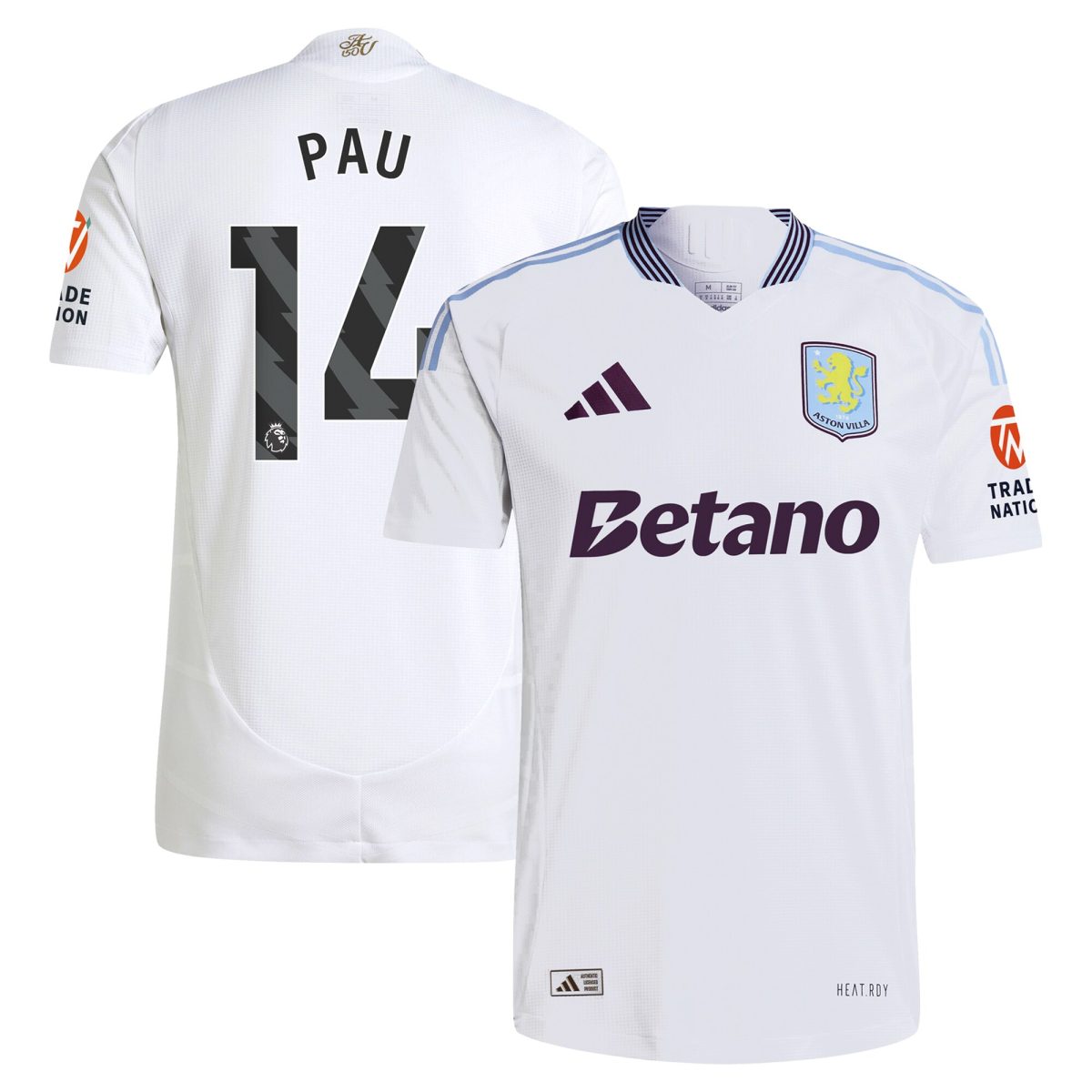 aston villa adidas away authentic shirt 2024-25 with pau 14 printing Collection - Official Aston Villa Shirts & Jerseys