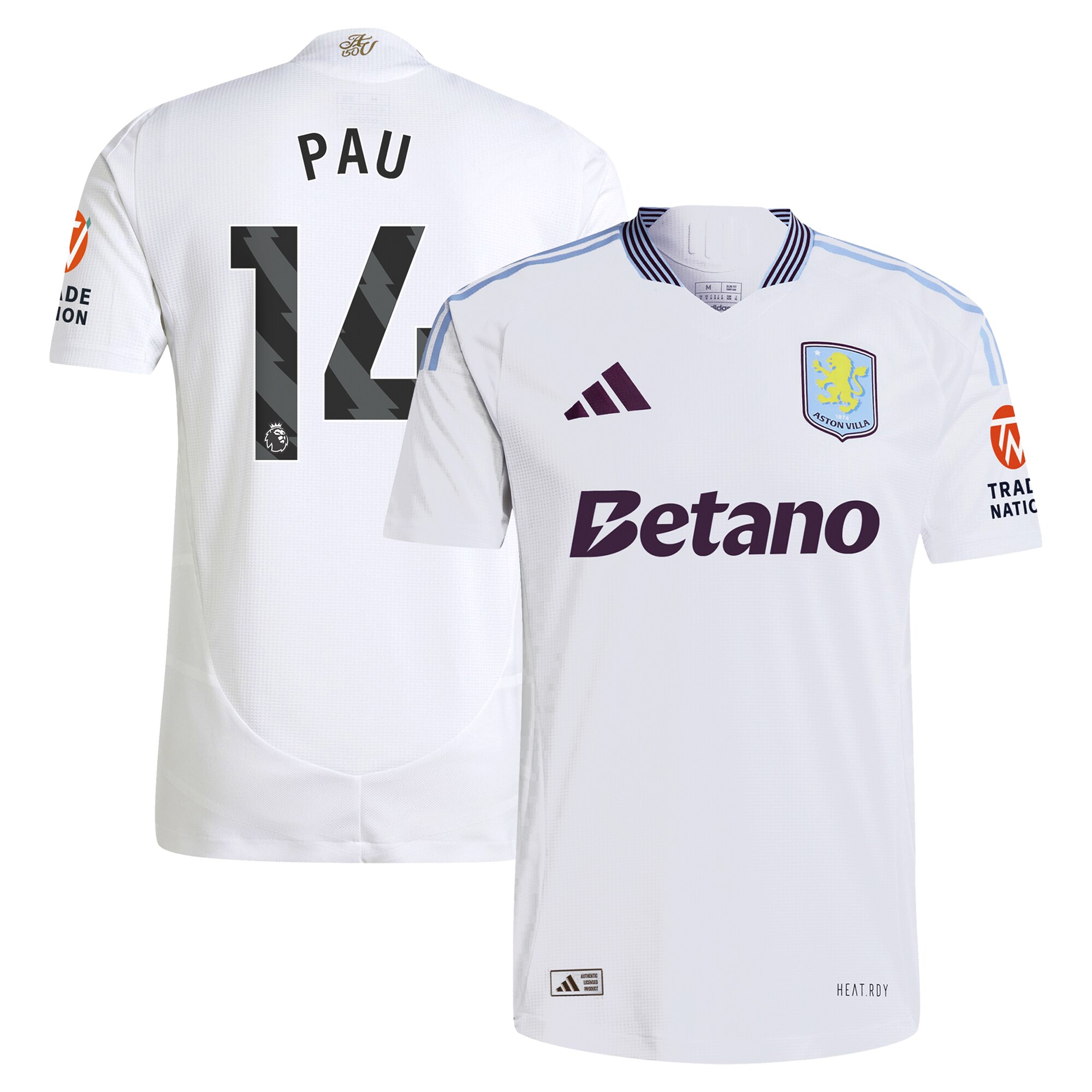 aston villa adidas away authentic shirt 2024-25 with pau 14 printing Collection - Official Aston Villa Shirts & Jerseys