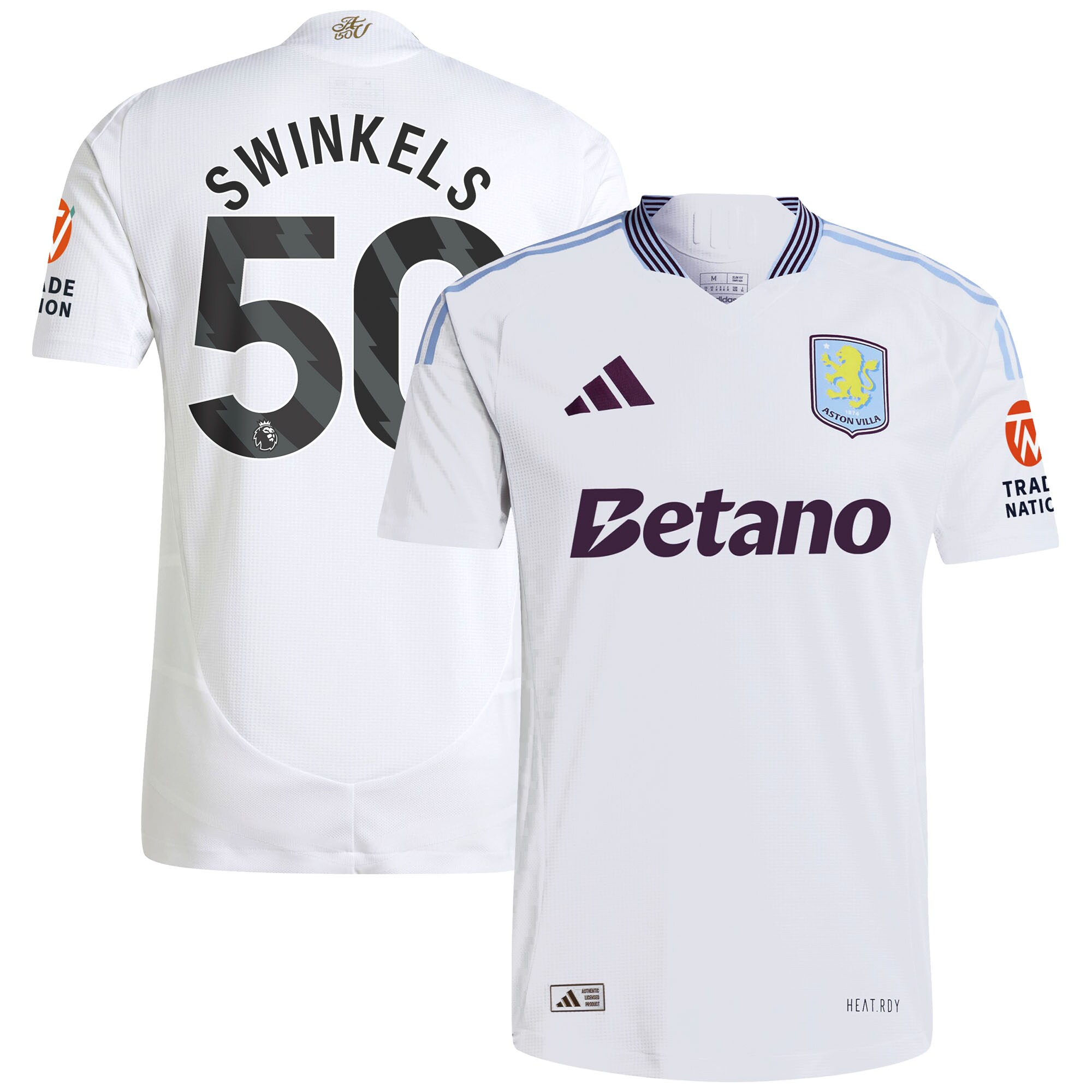 aston villa adidas away authentic shirt 2024-25 with swinkels 50 printing Collection - Official Aston Villa Shirts & Jerseys