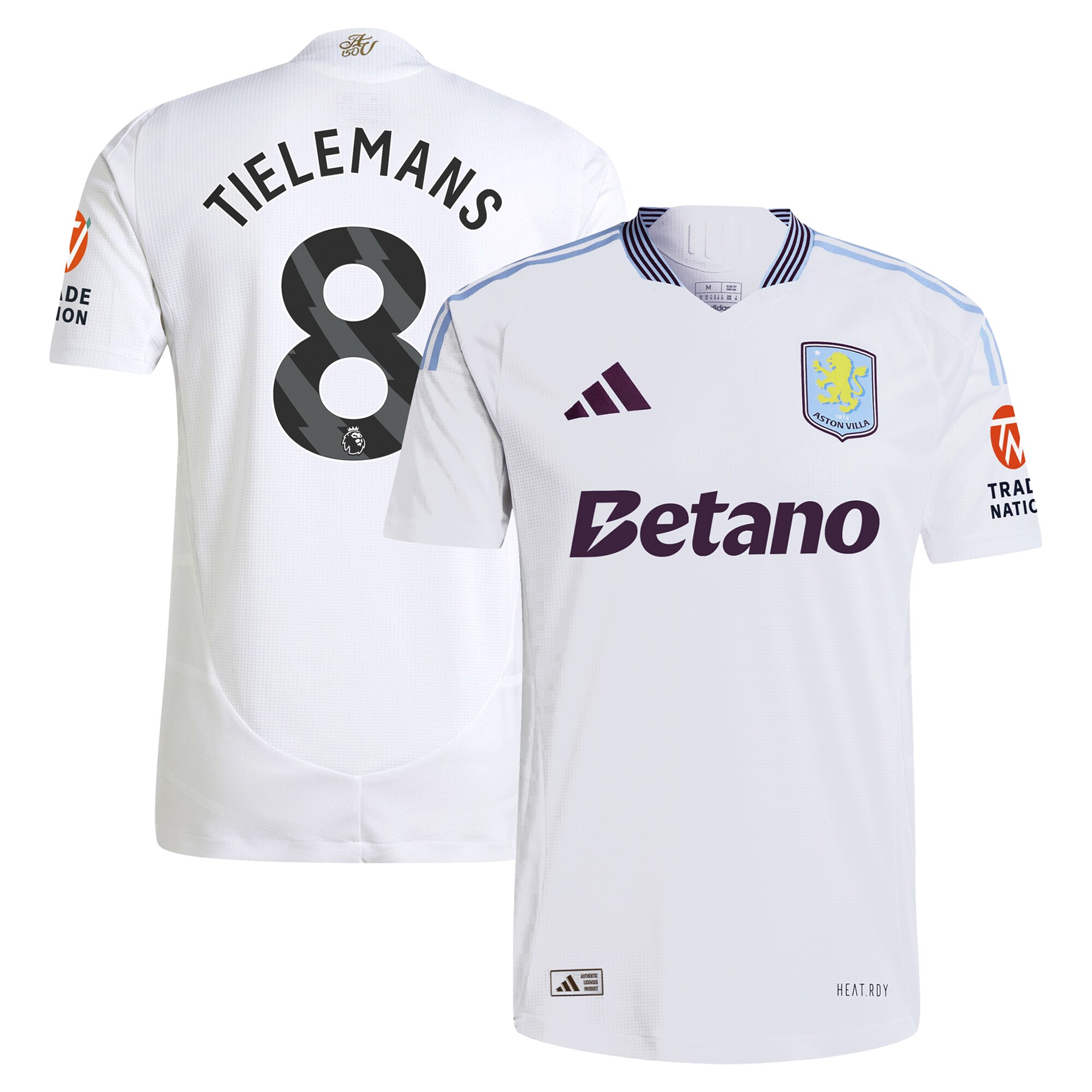 aston villa adidas away authentic shirt 2024-25 with tielemans 8 printing Collection - Official Aston Villa Shirts & Jerseys