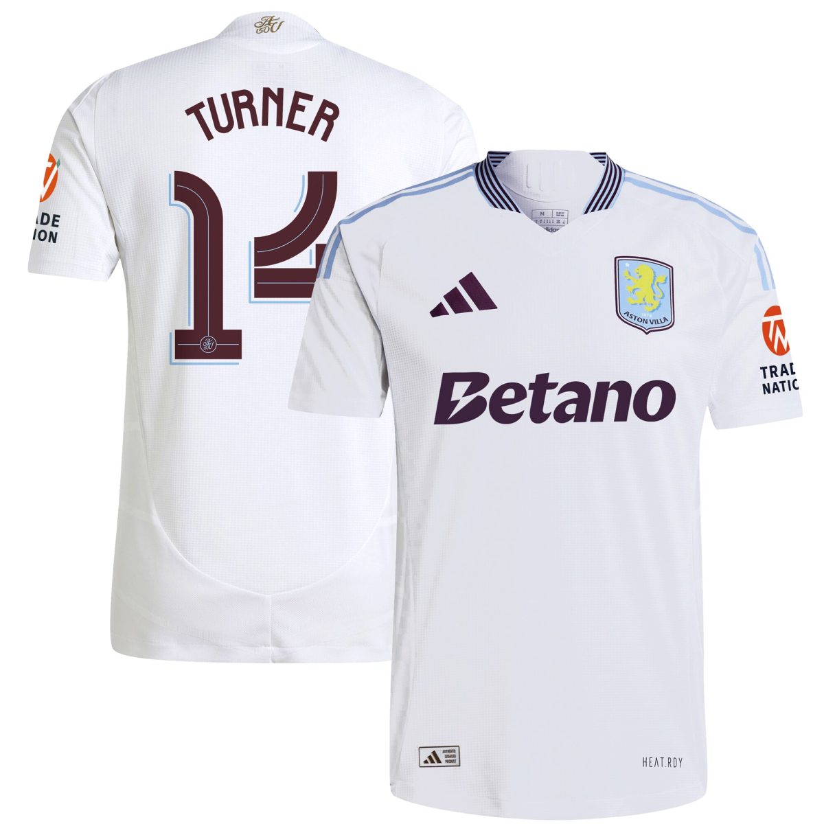 aston villa adidas away authentic shirt 2024-25 with turner 14 cup printing Collection - Official Aston Villa Shirts & Jerseys