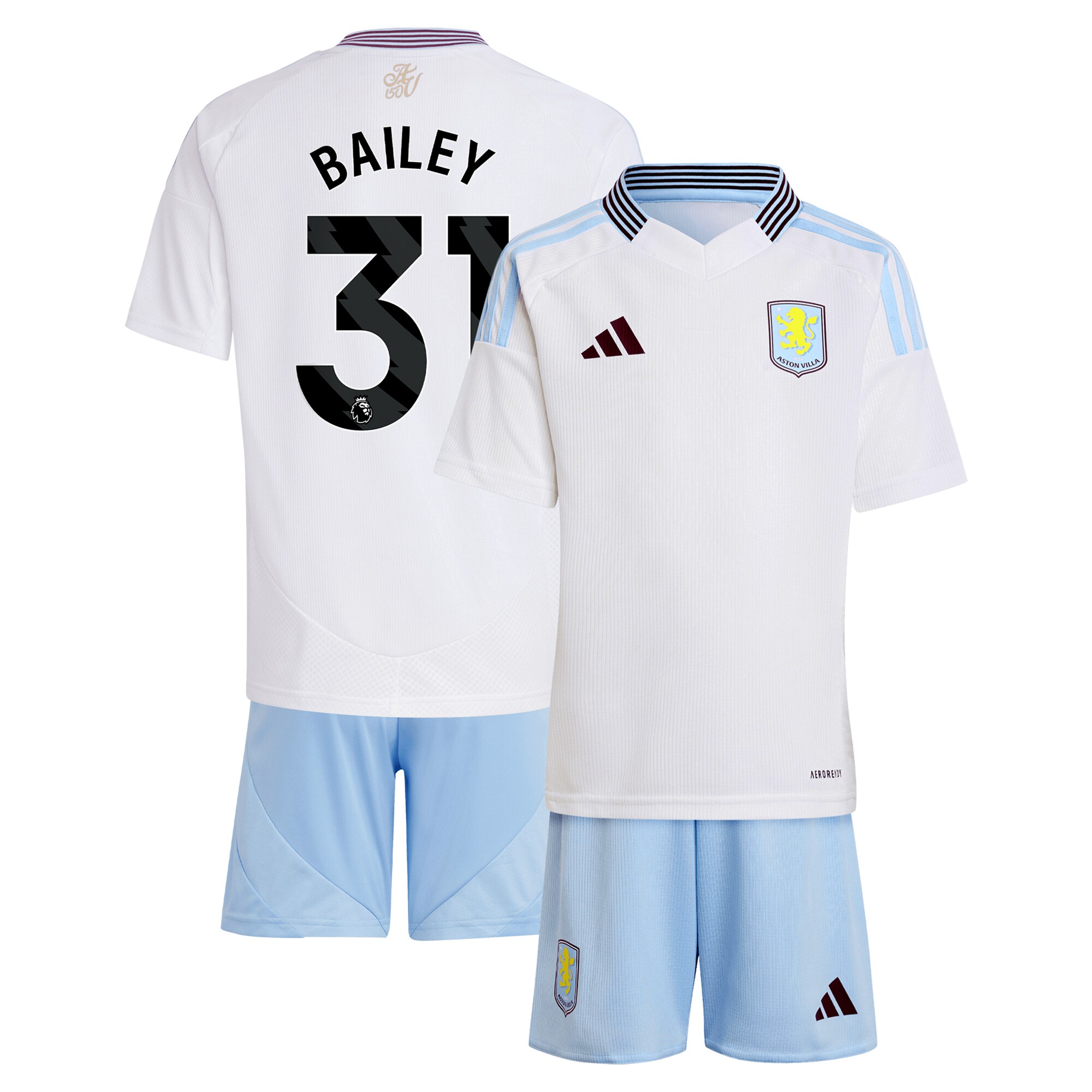 aston villa adidas away mini kit 2024-25 with bailey 31 printing Collection - Official Aston Villa Shirts & Jerseys