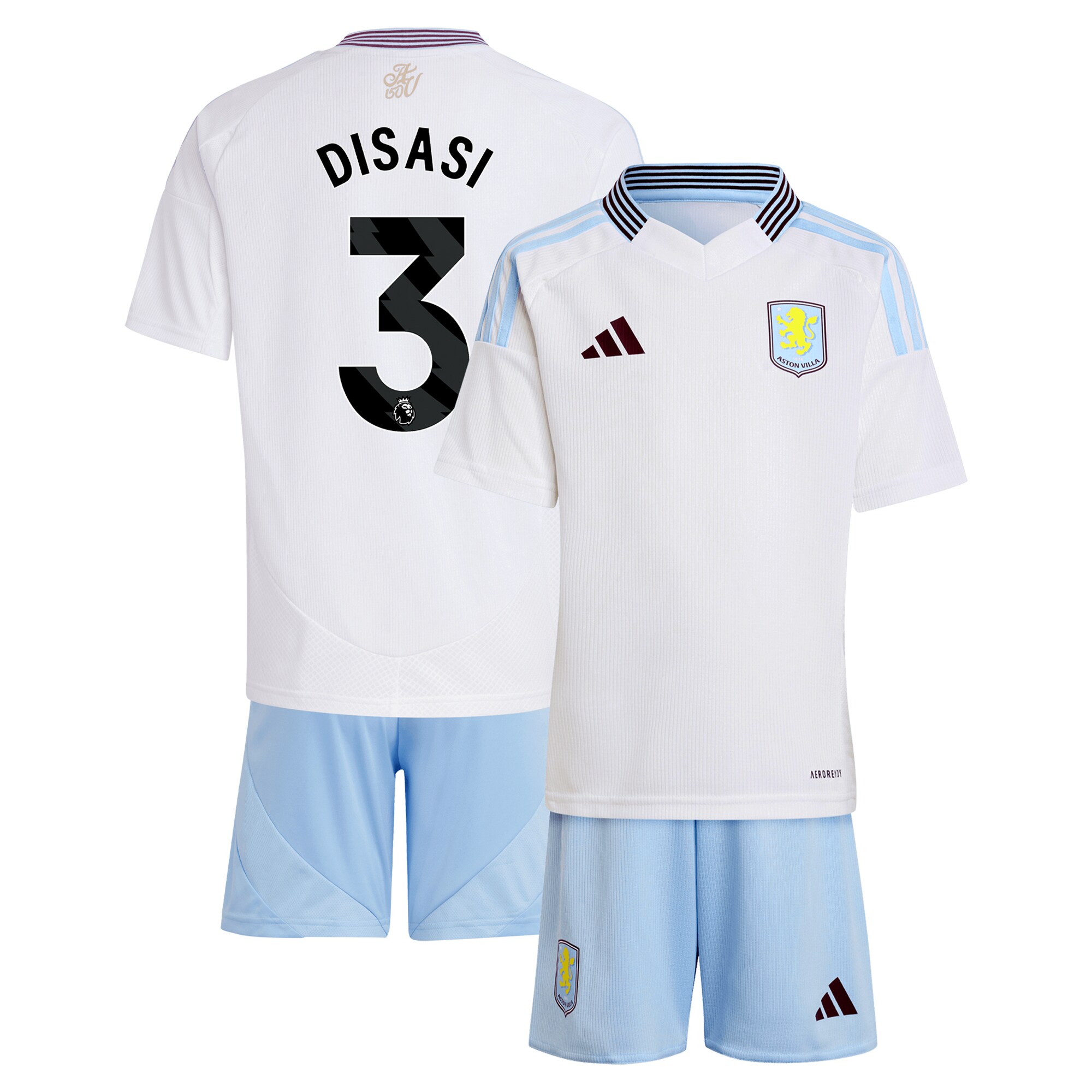 aston villa adidas away mini kit 2024-25 with disasi 3 printing Collection - Official Aston Villa Shirts & Jerseys