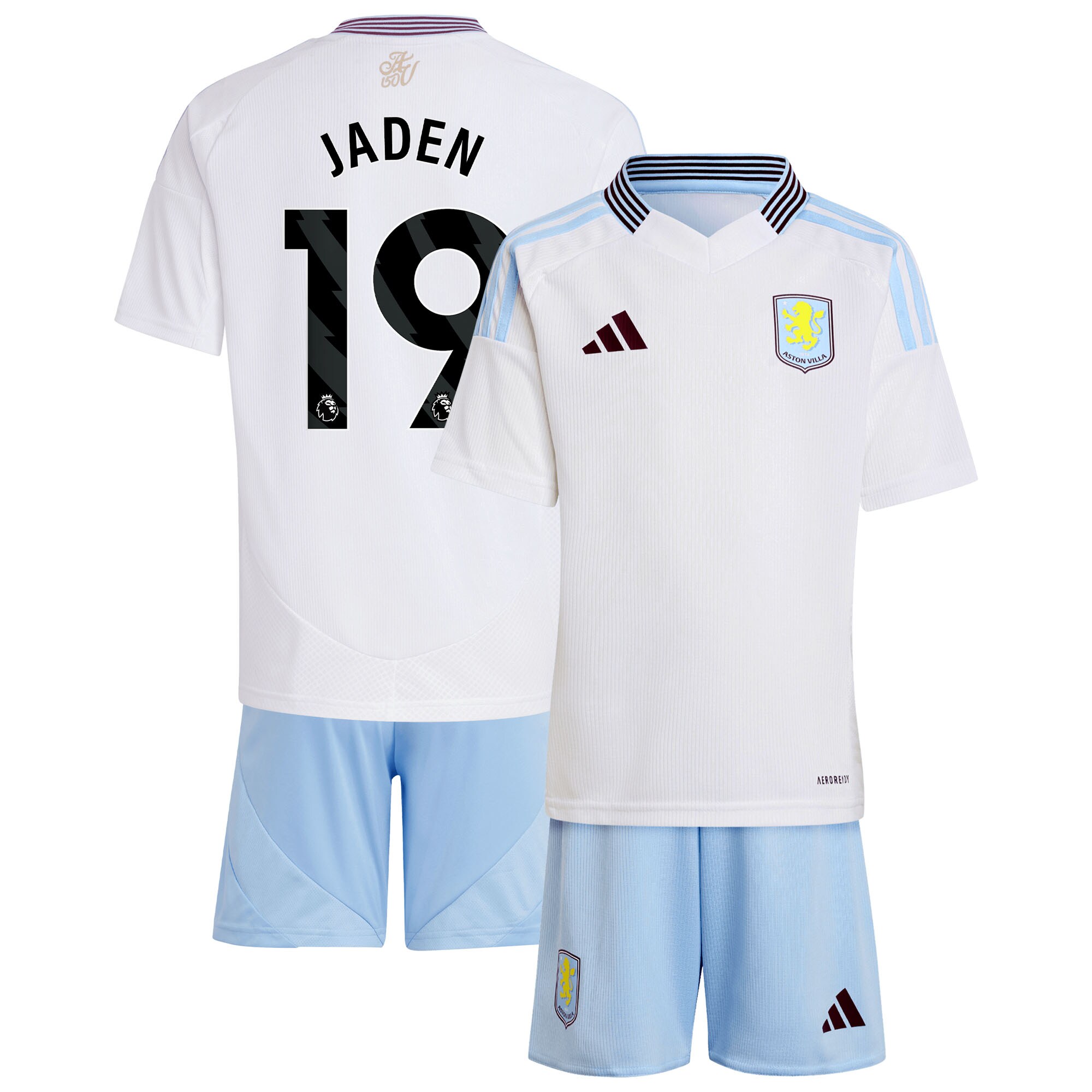 aston villa adidas away mini kit 2024-25 with jaden 19 printing Collection - Official Aston Villa Shirts & Jerseys