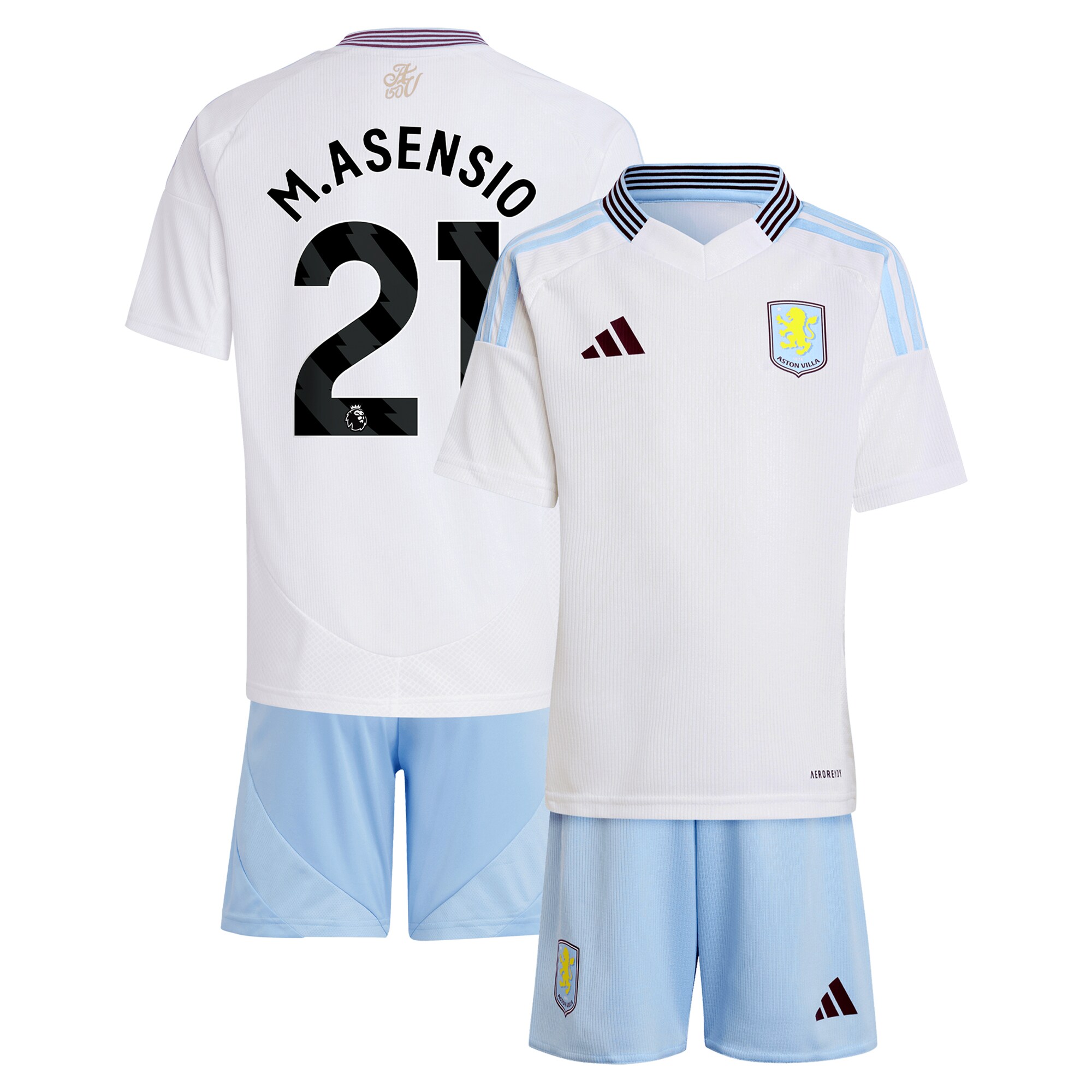 aston villa adidas away mini kit 2024-25 with m.asensio 21 printing Collection - Official Aston Villa Shirts & Jerseys