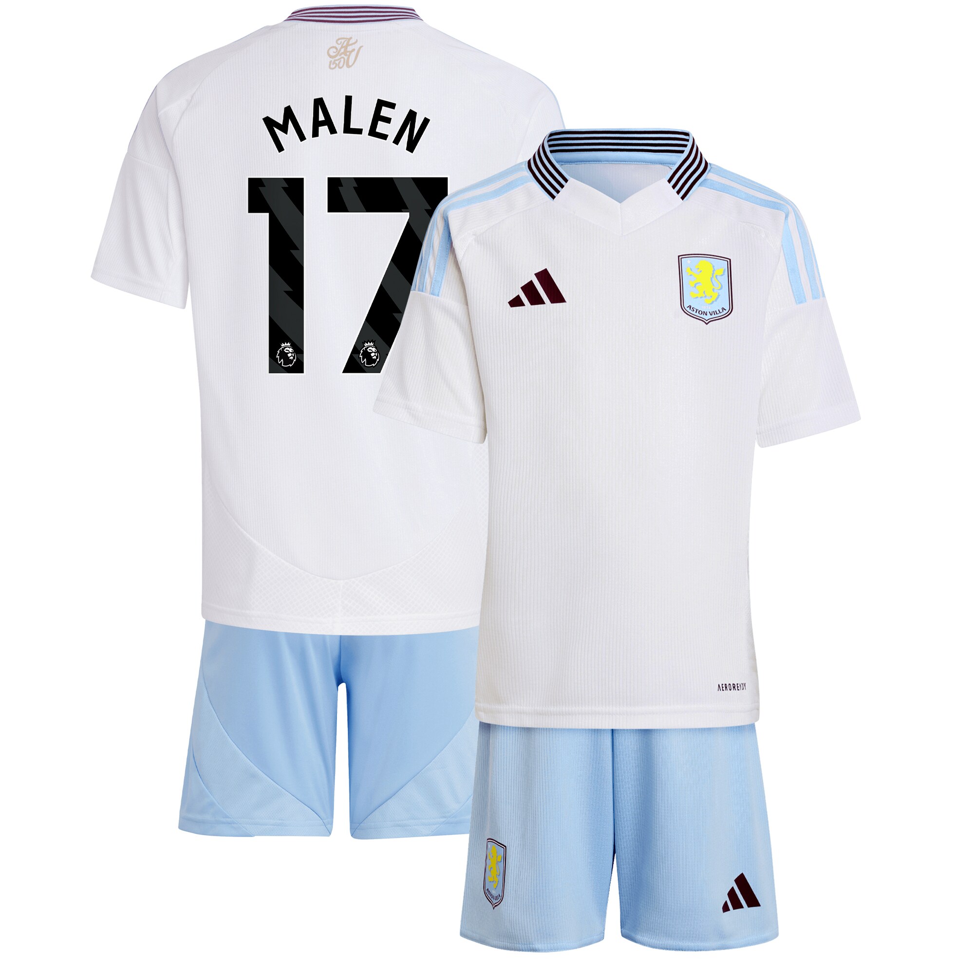 aston villa adidas away mini kit 2024-25 with malen 17 printing Collection - Official Aston Villa Shirts & Jerseys