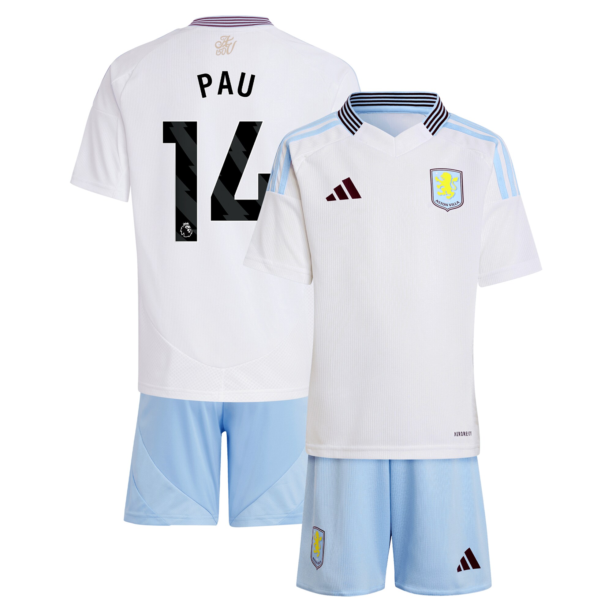 aston villa adidas away mini kit 2024-25 with pau 14 printing Collection - Official Aston Villa Shirts & Jerseys