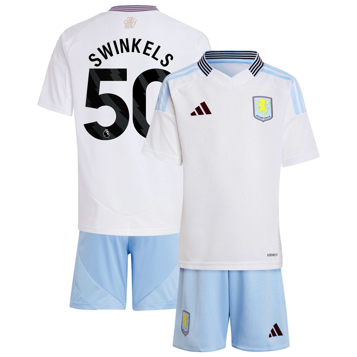 aston villa adidas away mini kit 2024-25 with swinkels 50 printing Collection - Official Aston Villa Shirts & Jerseys