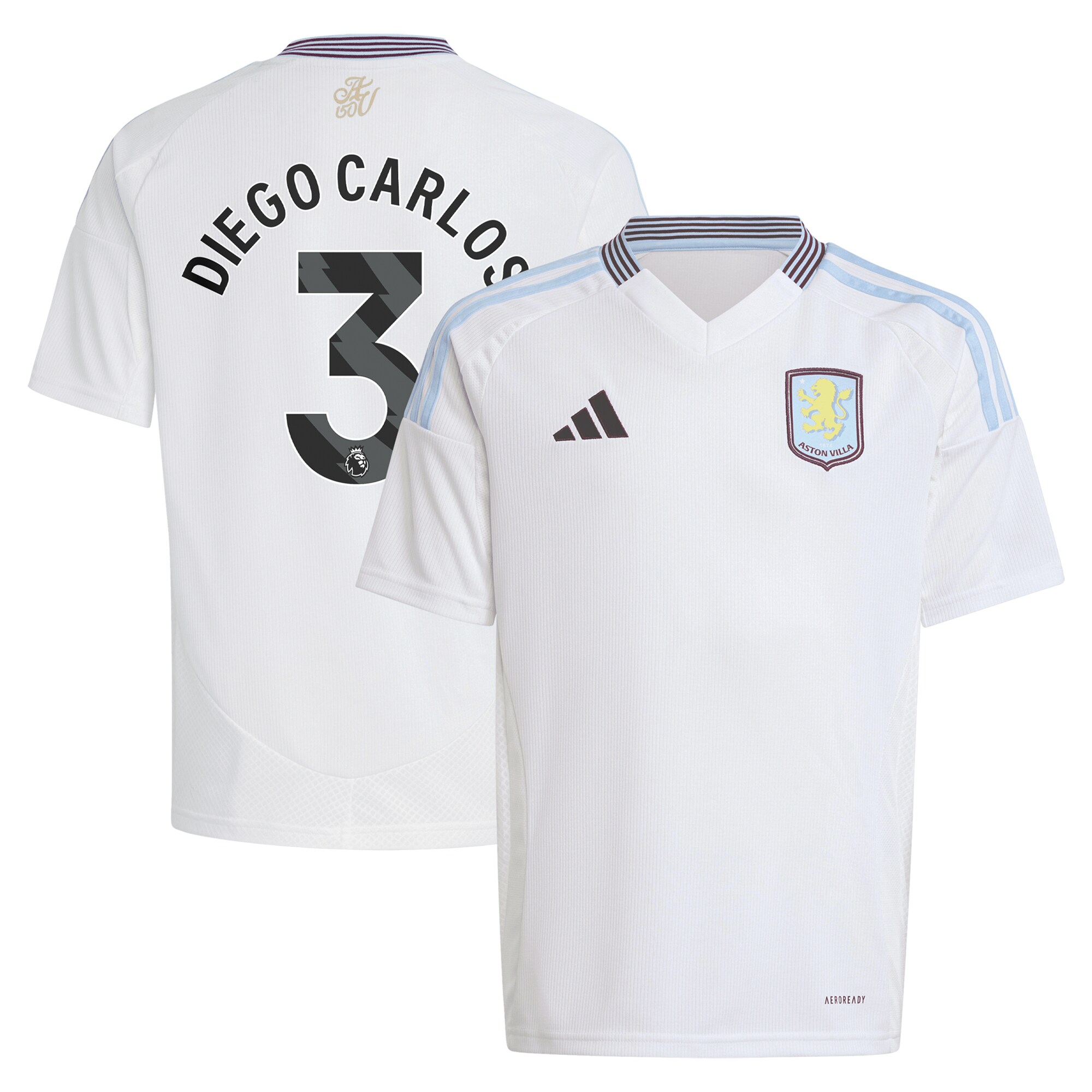 aston villa adidas away shirt 2024-25 – kids with diego carlos 3 printing Collection - Official Aston Villa Shirts & Jerseys