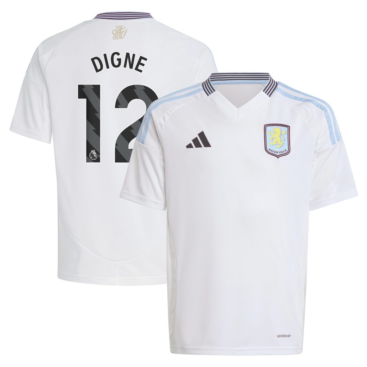 aston villa adidas away shirt 2024-25 – kids with digne 12 printing Collection - Official Aston Villa Shirts & Jerseys