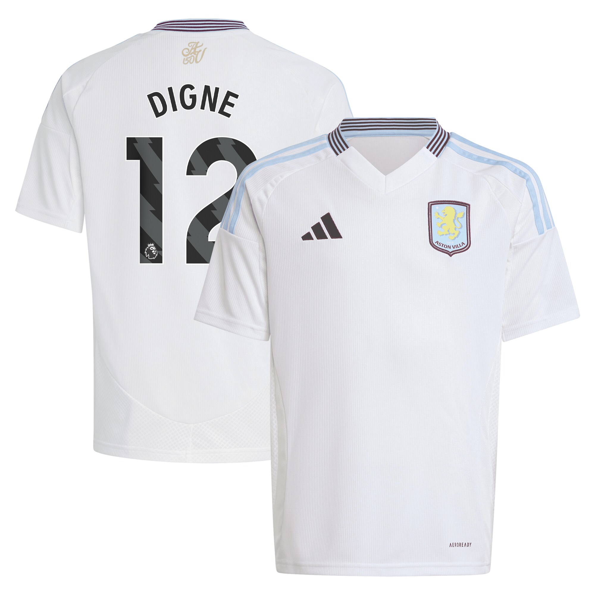 aston villa adidas away shirt 2024-25 – kids with digne 12 printing Collection - Official Aston Villa Shirts & Jerseys