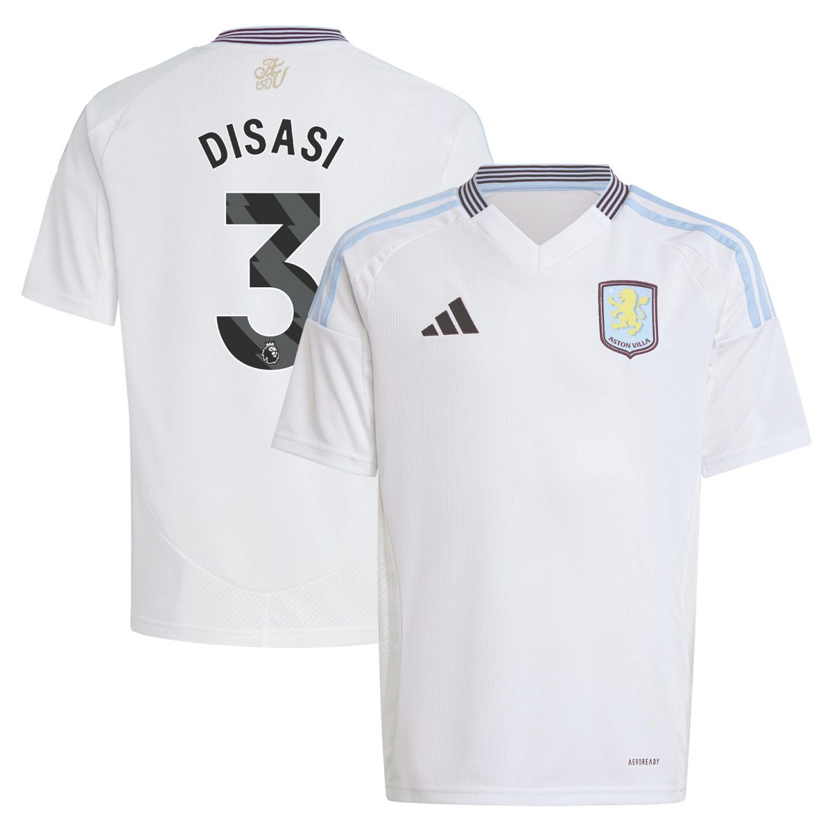 aston villa adidas away shirt 2024-25 – kids with disasi 3 printing Collection - Official Aston Villa Shirts & Jerseys