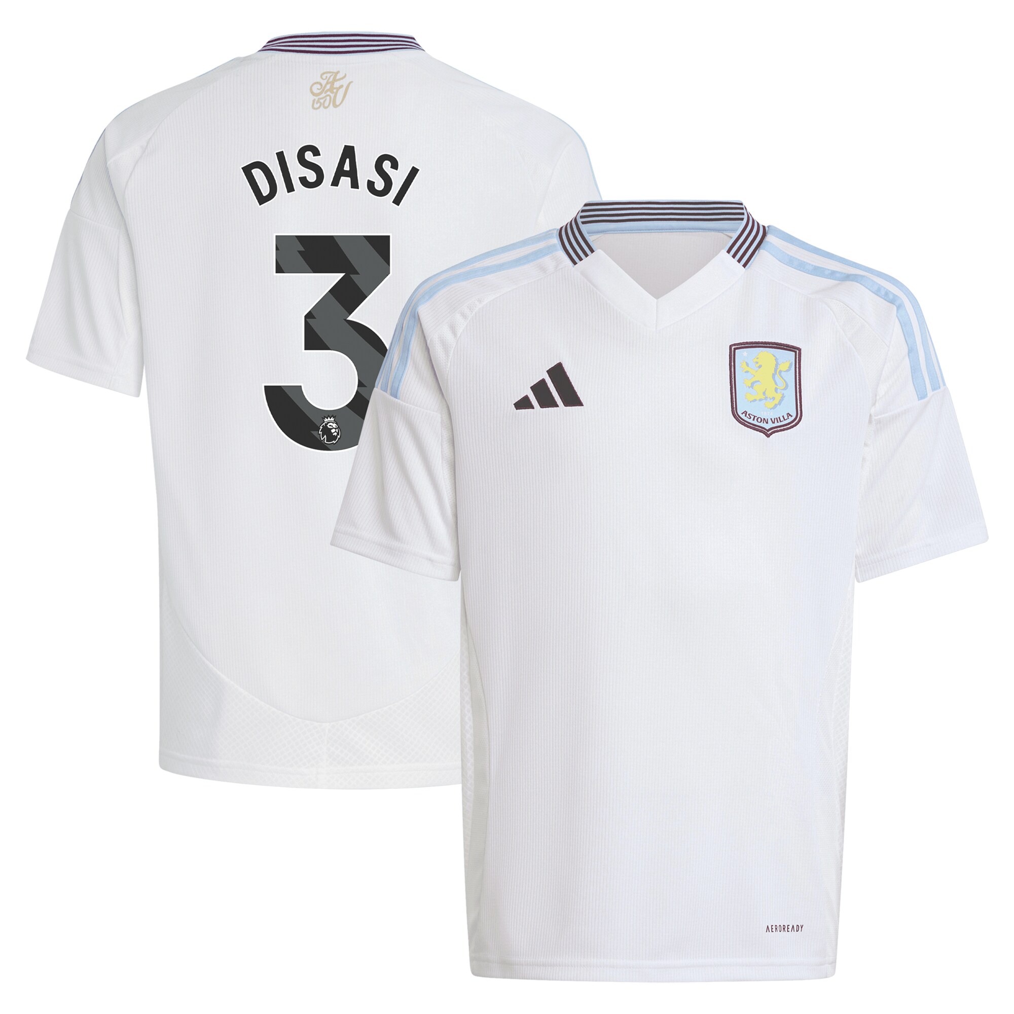 aston villa adidas away shirt 2024-25 – kids with disasi 3 printing Collection - Official Aston Villa Shirts & Jerseys