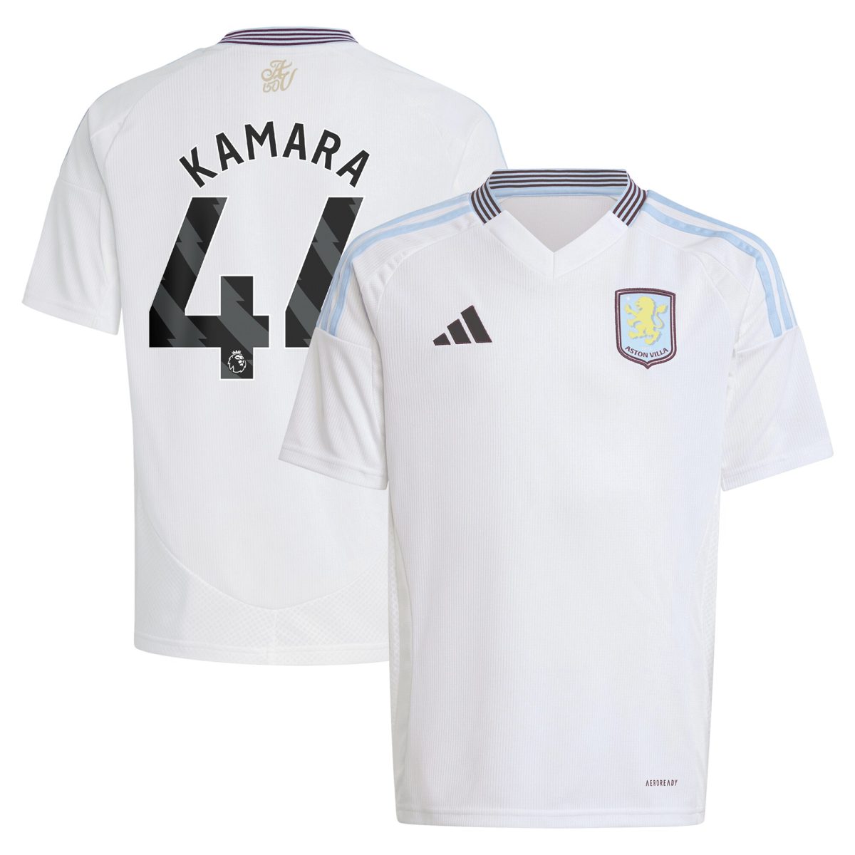 aston villa adidas away shirt 2024-25 – kids with kamara 44 printing Collection - Official Aston Villa Shirts & Jerseys