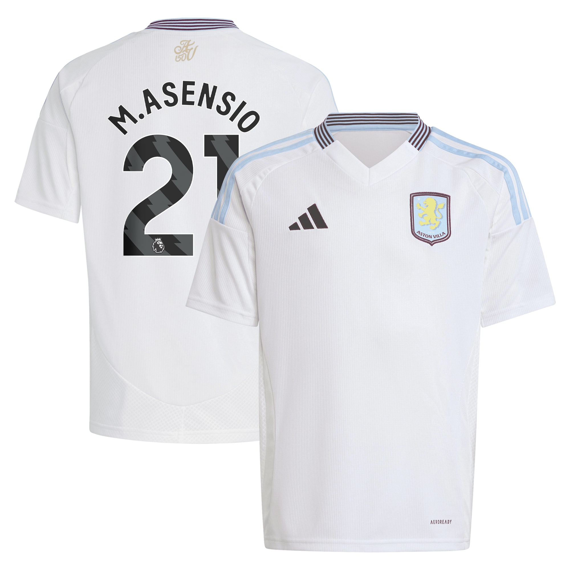 aston villa adidas away shirt 2024-25 – kids with m.asensio 21 printing Collection - Official Aston Villa Shirts & Jerseys