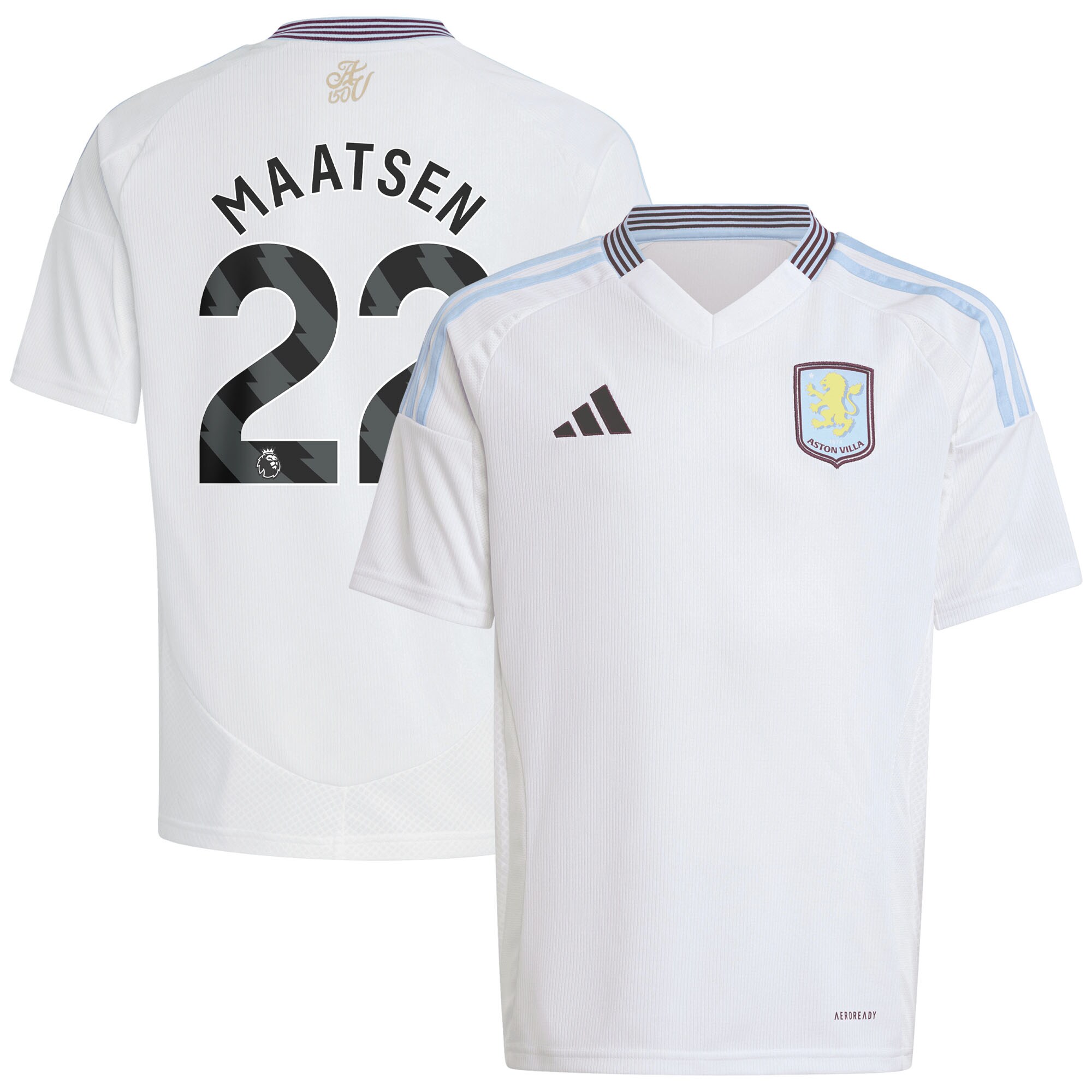 aston villa adidas away shirt 2024-25 – kids with maatsen 22 printing Collection - Official Aston Villa Shirts & Jerseys