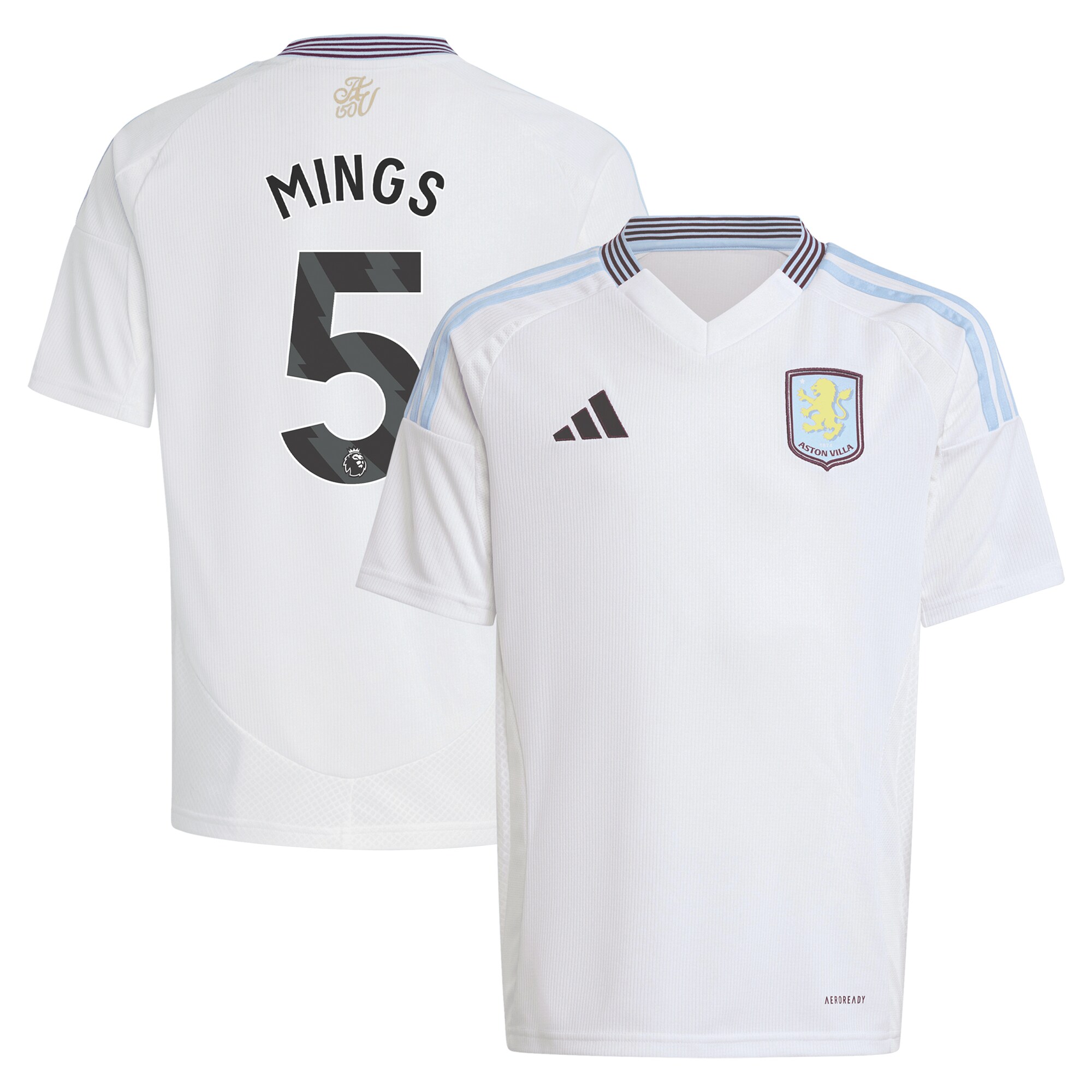 aston villa adidas away shirt 2024-25 – kids with mings 5 printing Collection - Official Aston Villa Shirts & Jerseys
