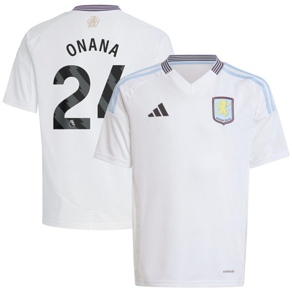 aston villa adidas away shirt 2024-25 – kids with onana 24 printing Collection - Official Aston Villa Shirts & Jerseys