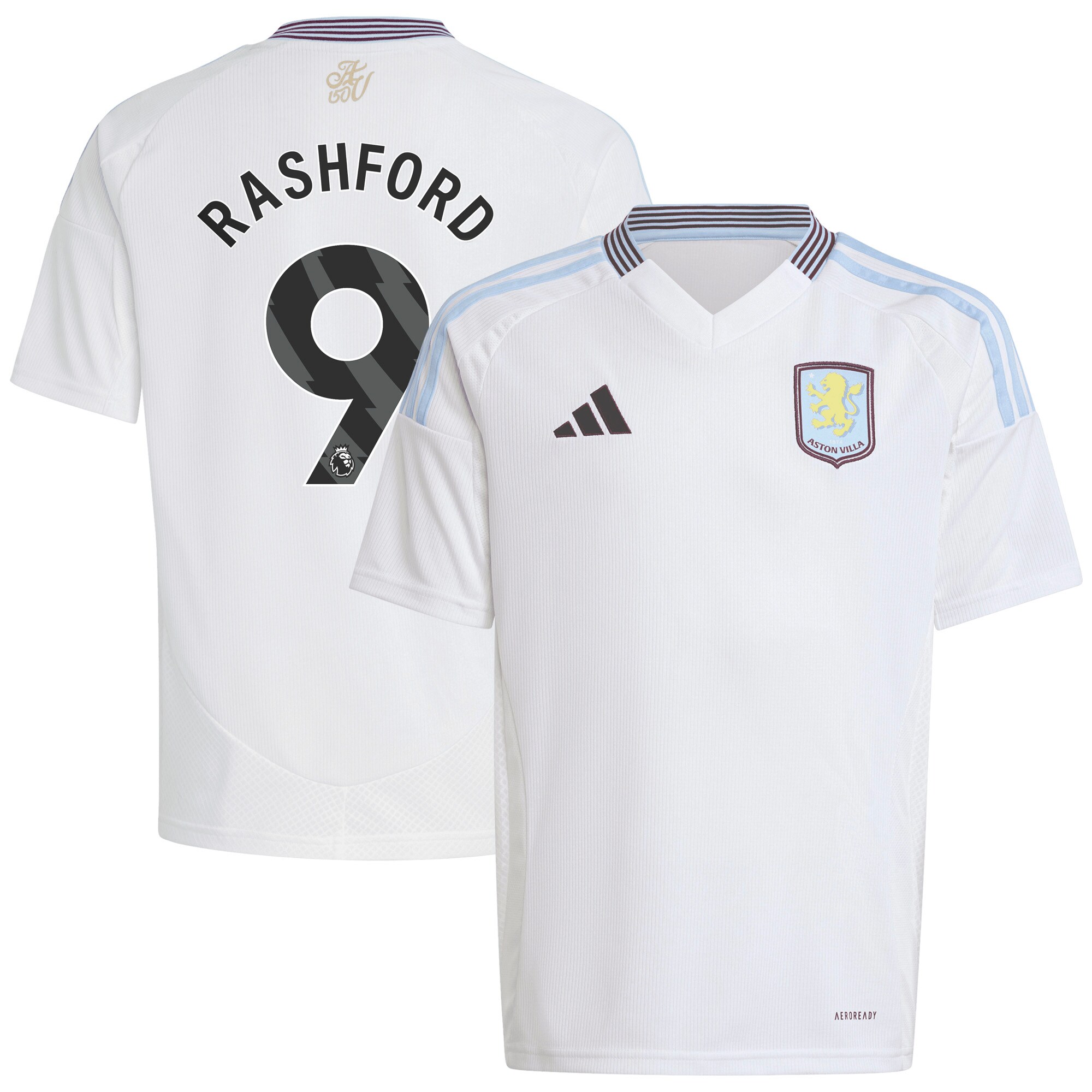 aston villa adidas away shirt 2024-25 – kids with rashford 9 printing Collection - Official Aston Villa Shirts & Jerseys