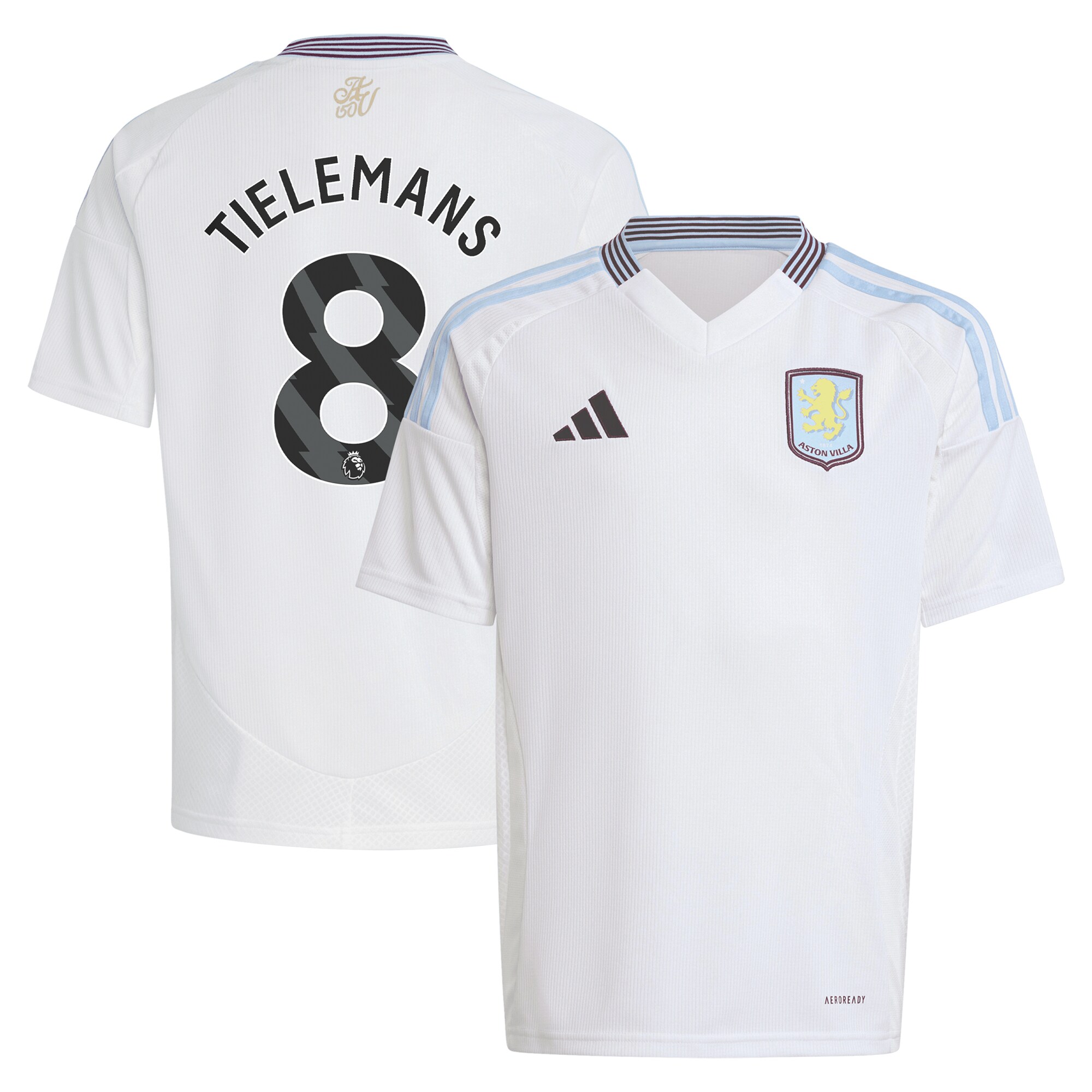 aston villa adidas away shirt 2024-25 – kids with tielemans 8 printing Collection - Official Aston Villa Shirts & Jerseys