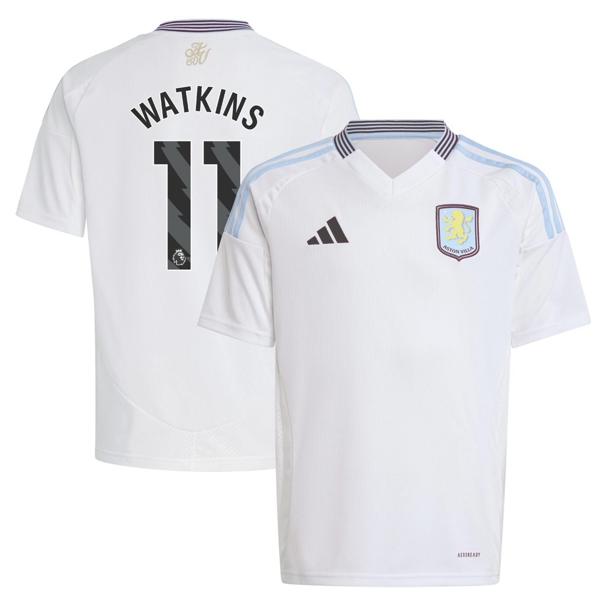 aston villa adidas away shirt 2024-25 – kids with watkins 11 printing Collection - Official Aston Villa Shirts & Jerseys