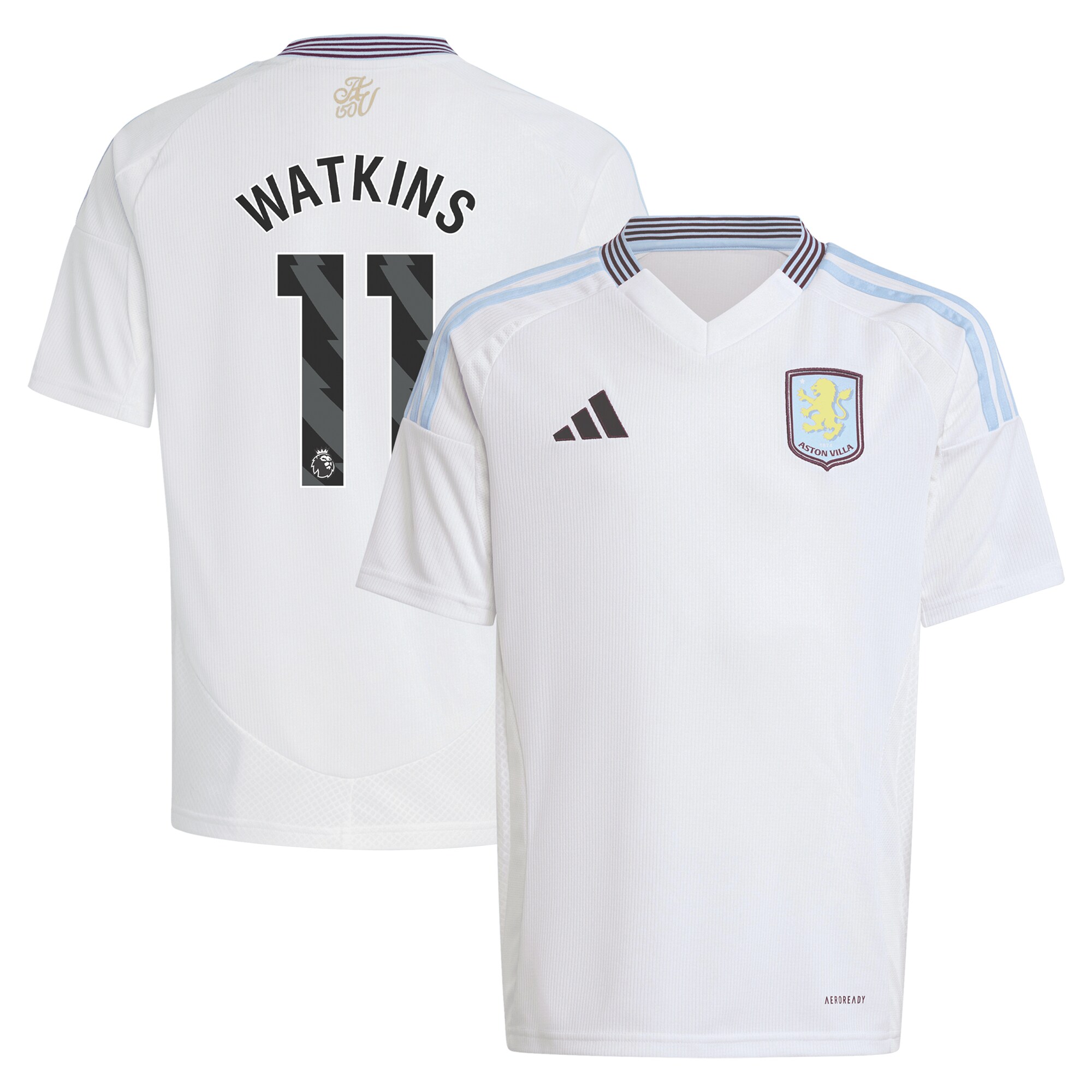 aston villa adidas away shirt 2024-25 – kids with watkins 11 printing Collection - Official Aston Villa Shirts & Jerseys