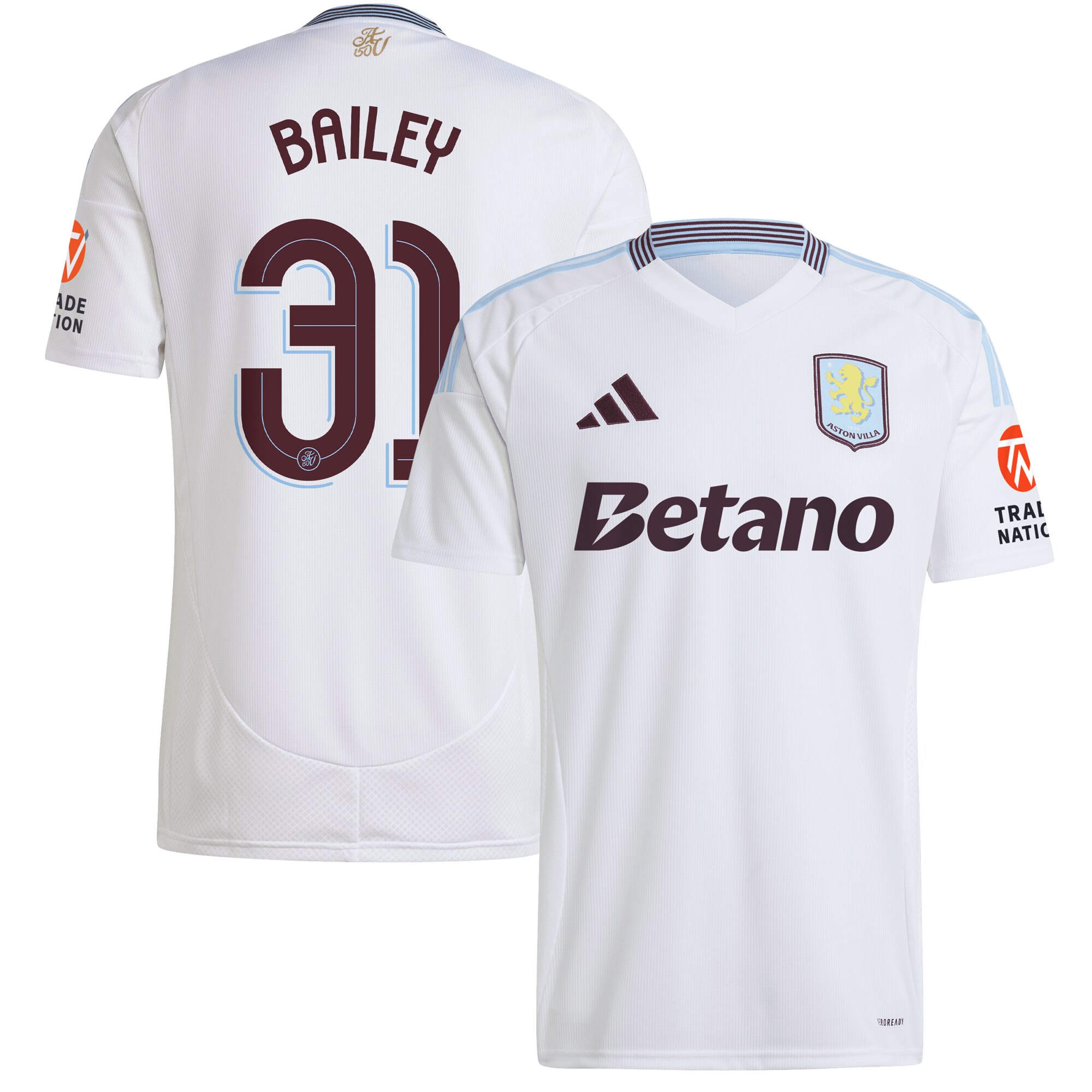 aston villa adidas away shirt 2024-25 with bailey 31 cup printing Collection - Official Aston Villa Shirts & Jerseys