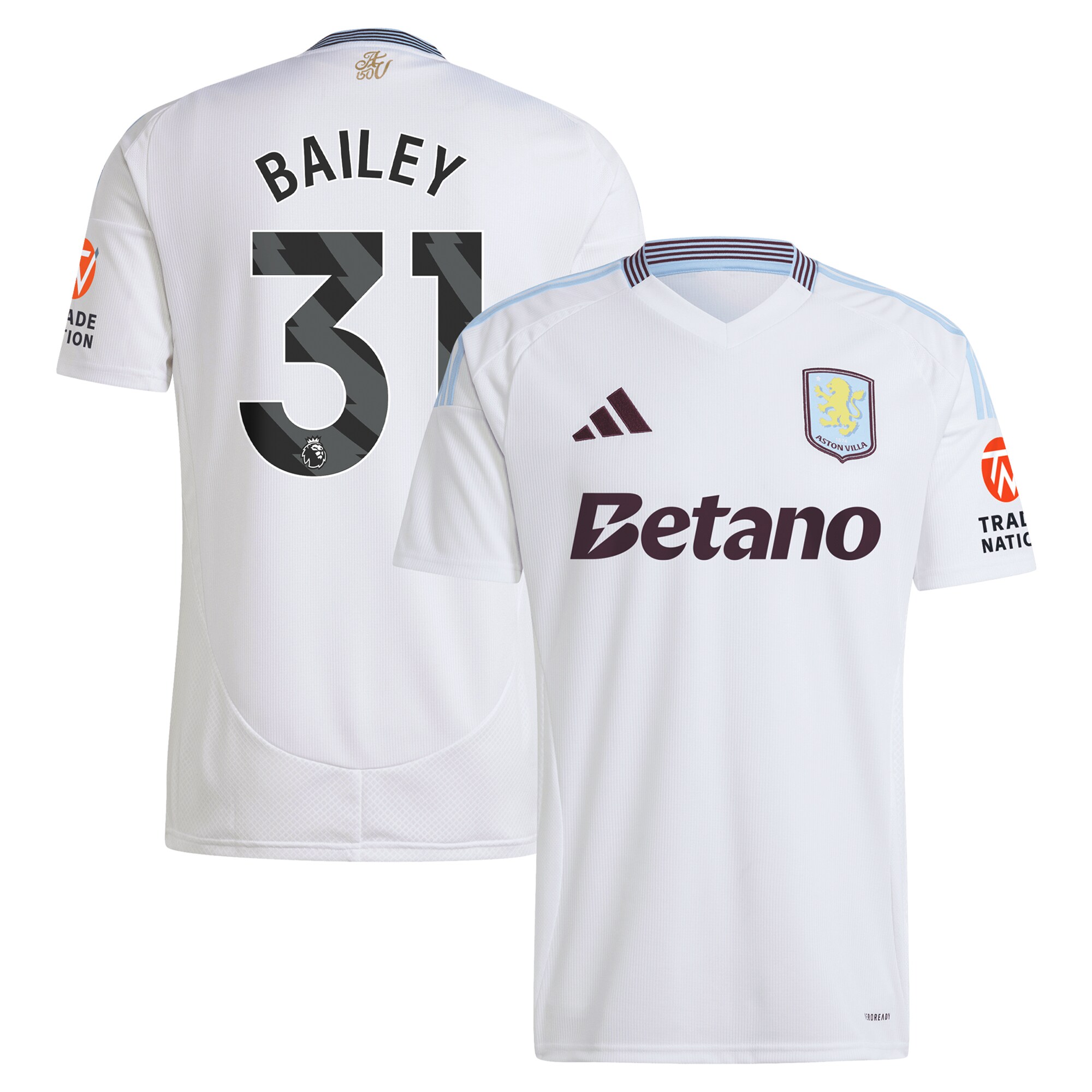 aston villa adidas away shirt 2024-25 with bailey 31 printing Collection - Official Aston Villa Shirts & Jerseys