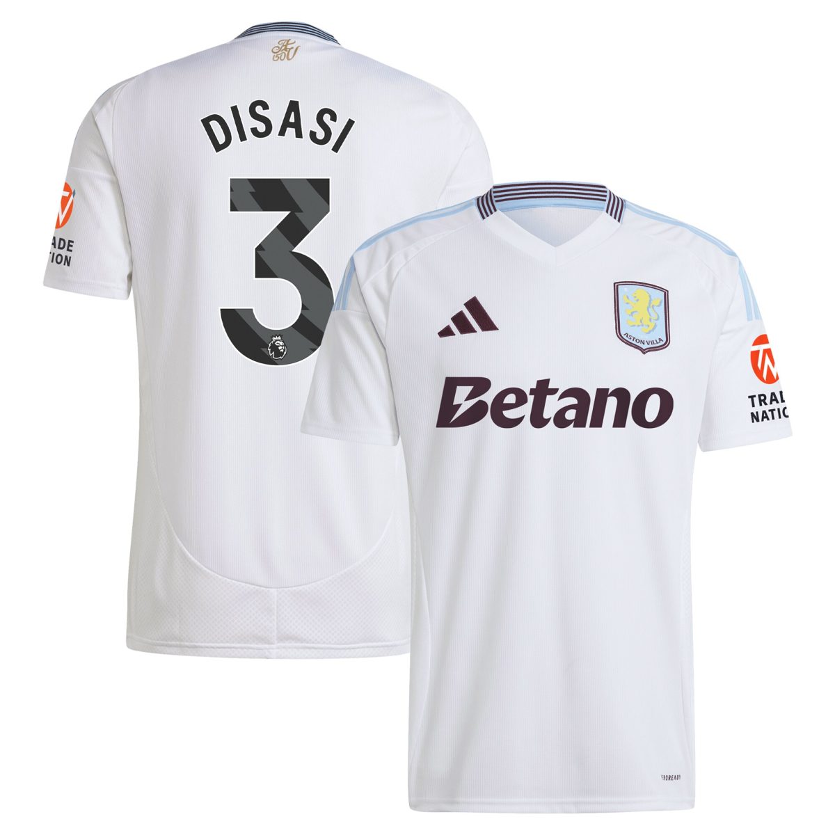 aston villa adidas away shirt 2024-25 with disasi 3 printing Collection - Official Aston Villa Shirts & Jerseys