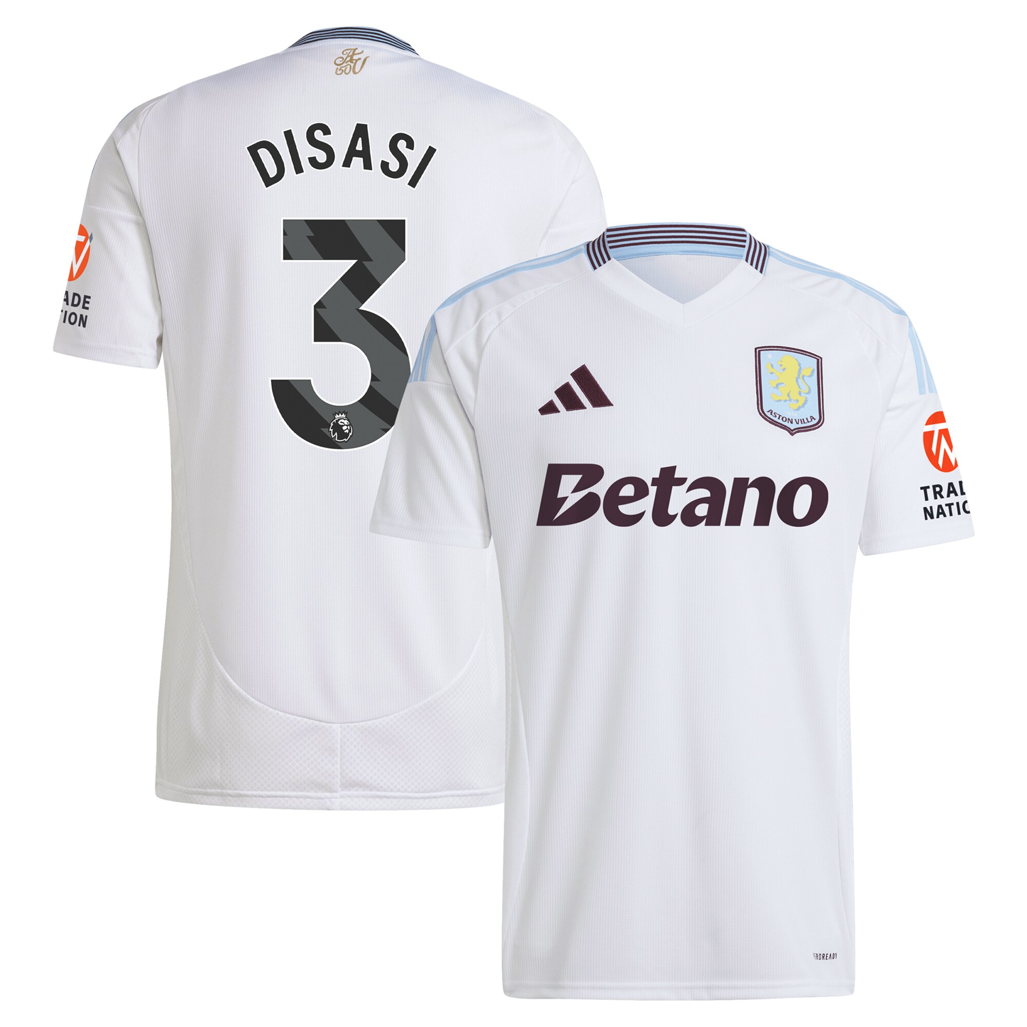 aston villa adidas away shirt 2024-25 with disasi 3 printing Collection - Official Aston Villa Shirts & Jerseys