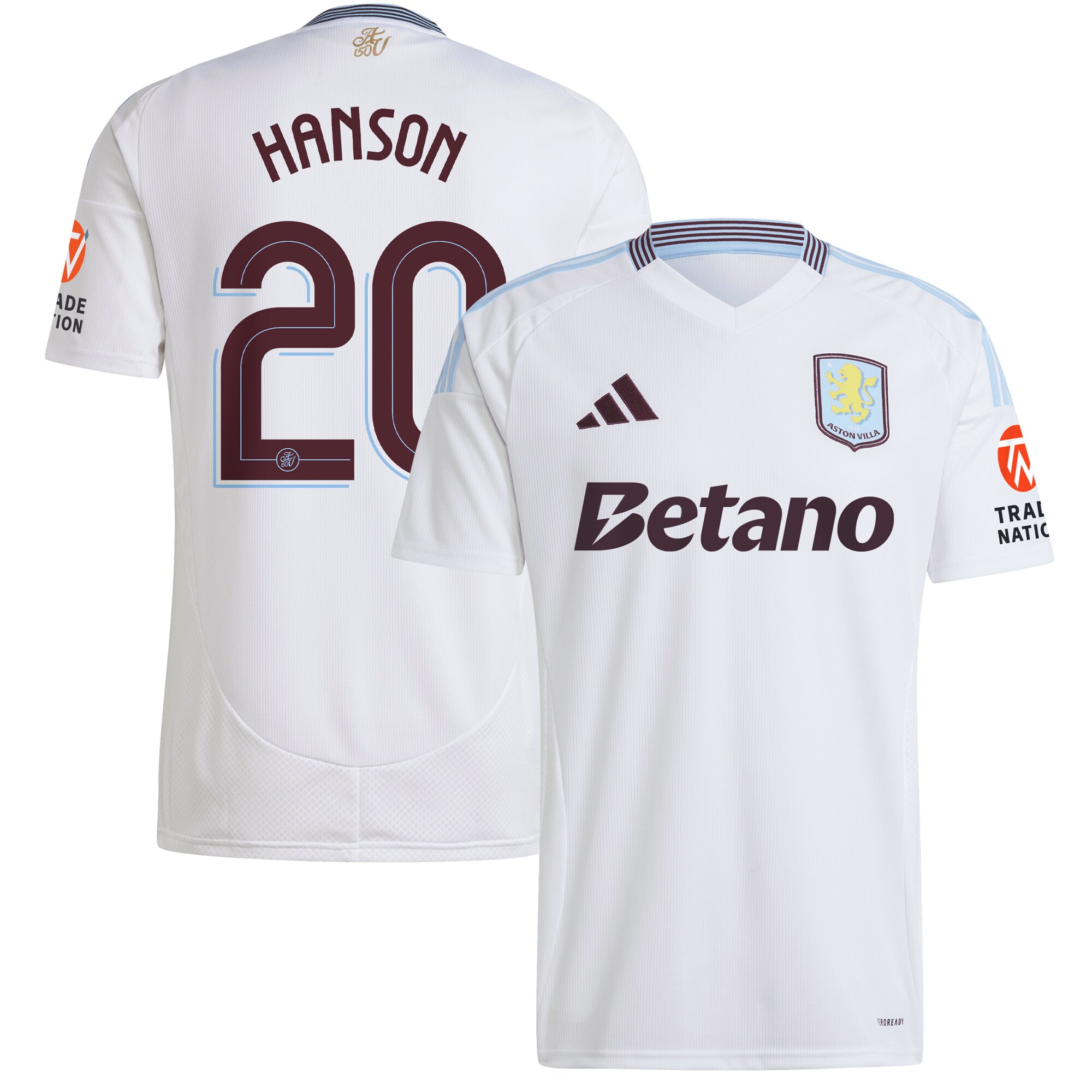 aston villa adidas away shirt 2024-25 with hanson 20 cup printing Collection - Official Aston Villa Shirts & Jerseys